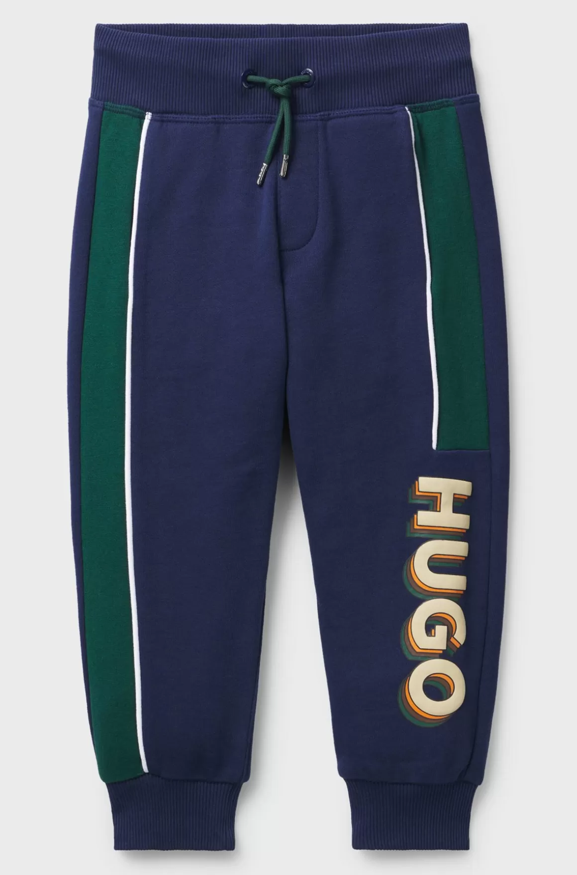 Børn HUGO BOSS Tracksuit-bukser Til Børn I Bomuldsblanding Med Paspolering Og Logo
