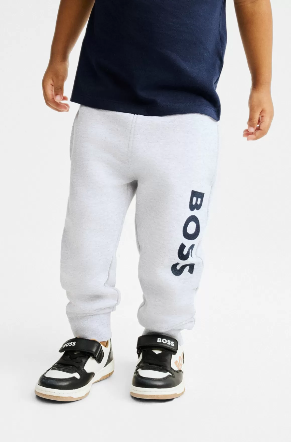 Børn HUGO BOSS Tracksuit-bukser Til Børn I Fleece Med Lodret Logoprint