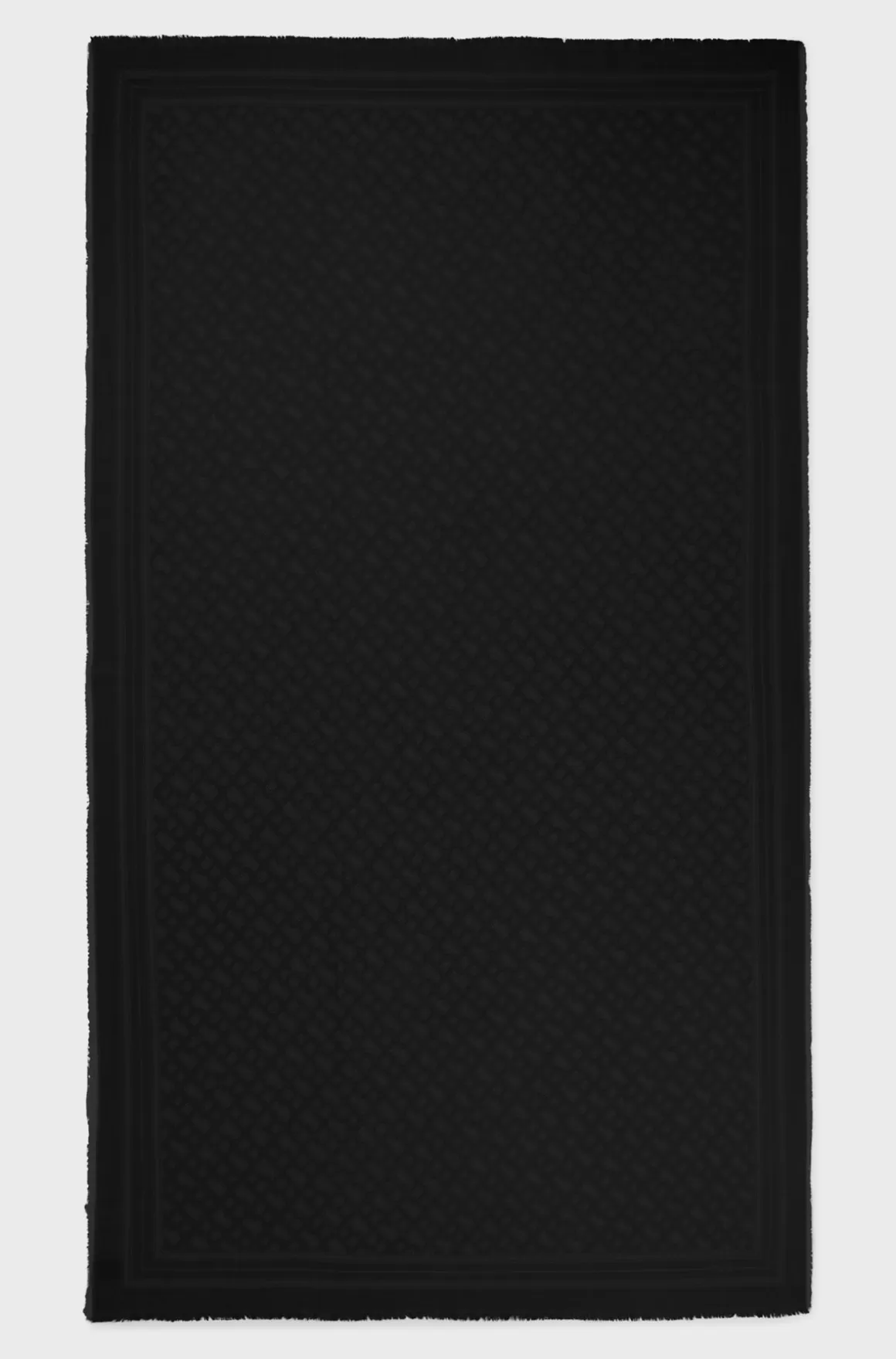 HUGO BOSS Tørklæde Af Jacquardvævet Uldblanding Med Monogram Og Frynser