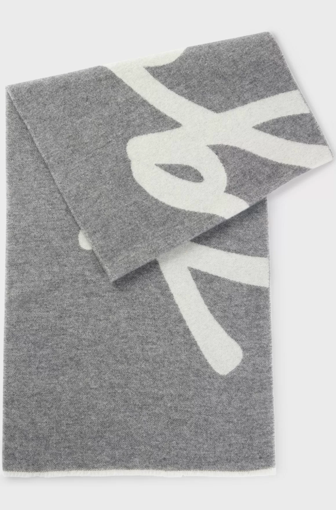 HUGO BOSS Tørklæde I Uldblanding Med Logodetalje