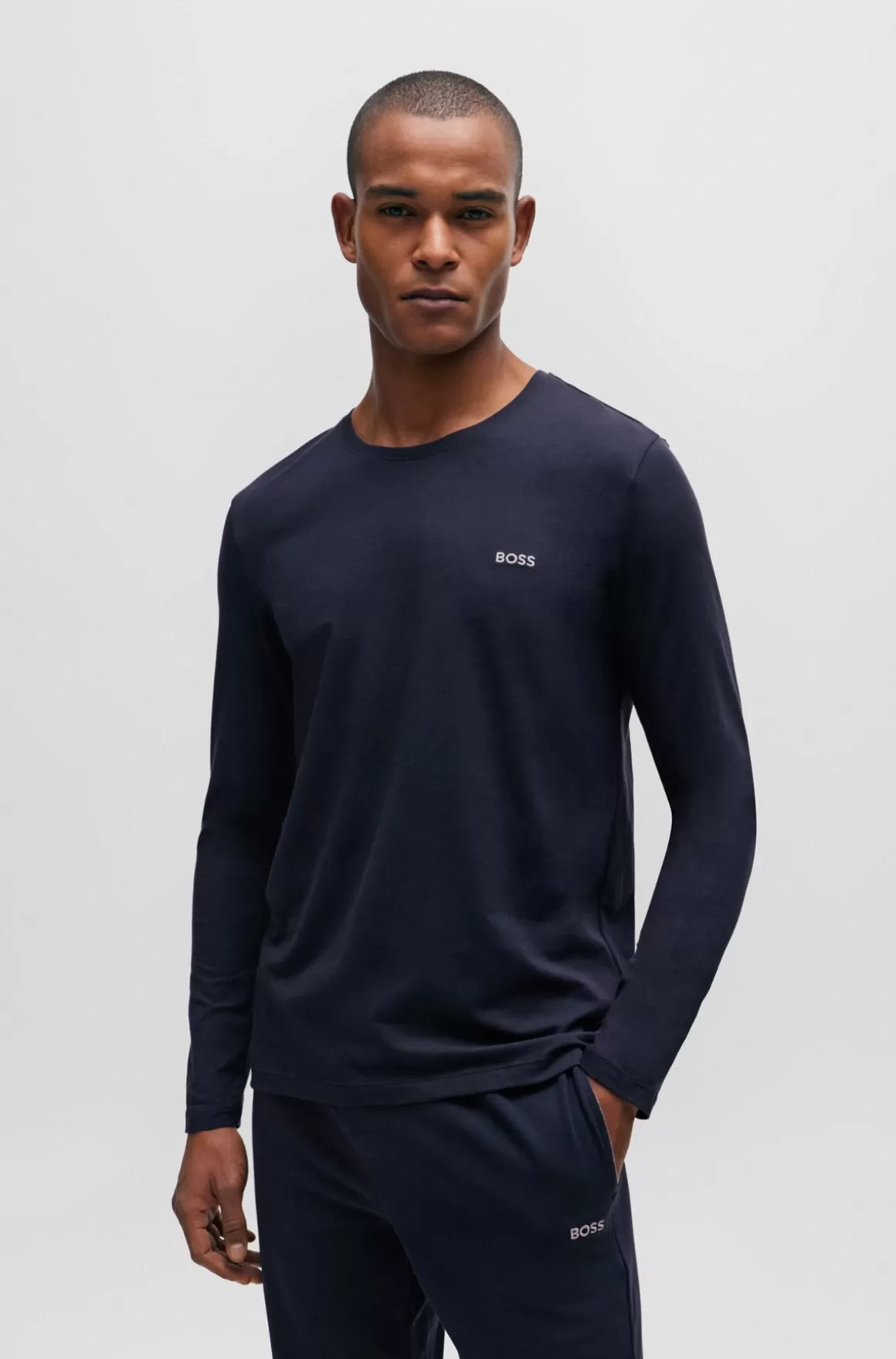 HUGO BOSS T-shirt I Almindelig Pasform Lavet Af Bomuld Med Stræk Og Med Broderet Logo