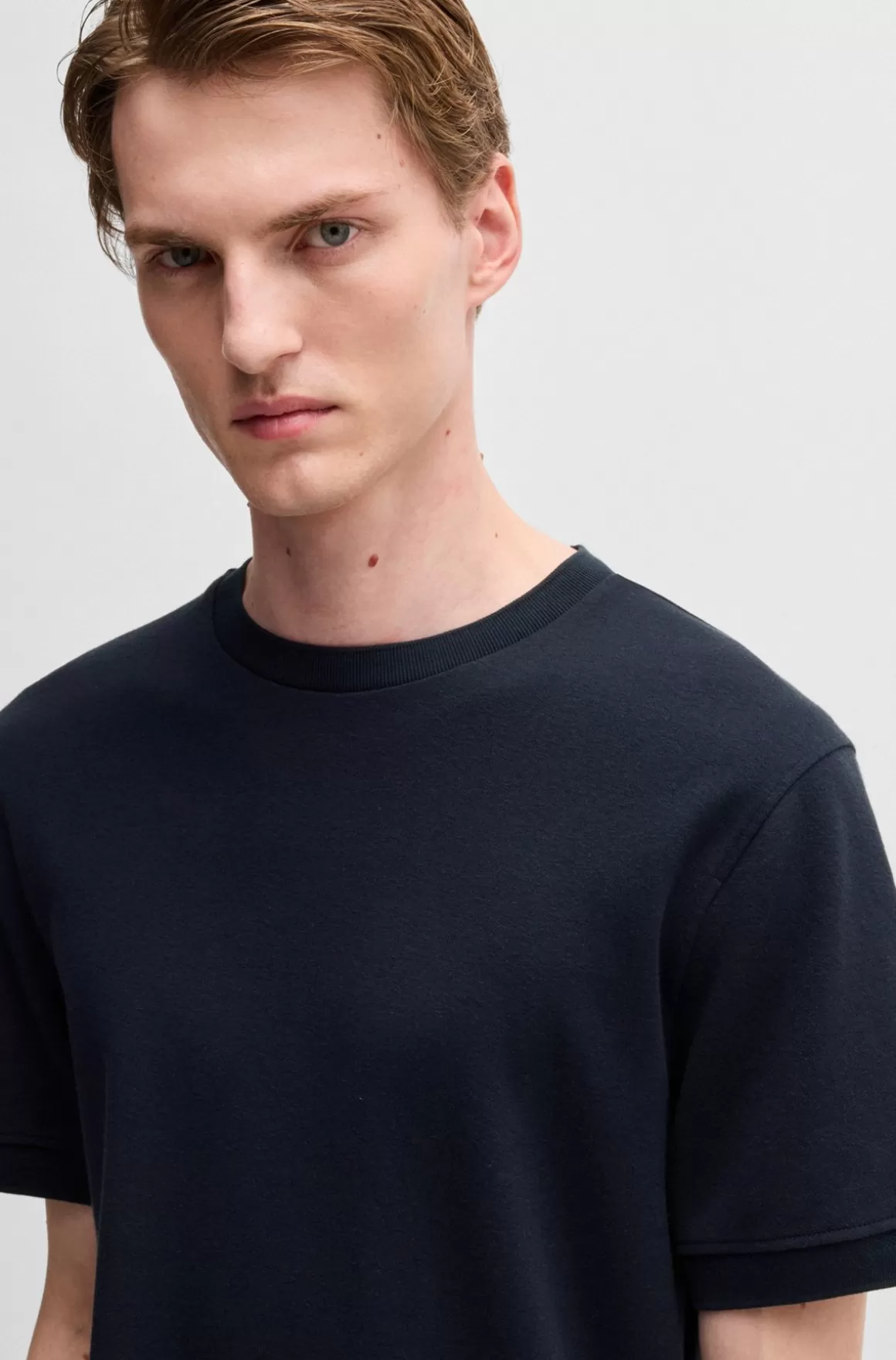 HUGO BOSS T-shirt I Blanding Af Bomuld Og Kashmir Med Antibakteriel Finish
