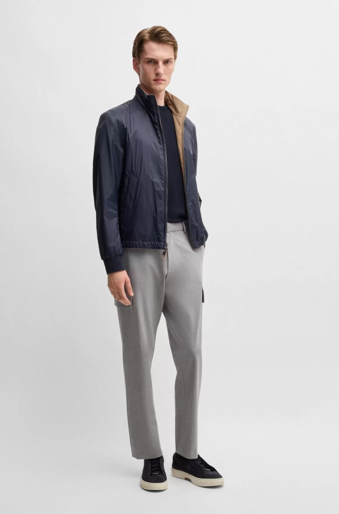 HUGO BOSS T-shirt I Blanding Af Bomuld Og Kashmir Med Antibakteriel Finish