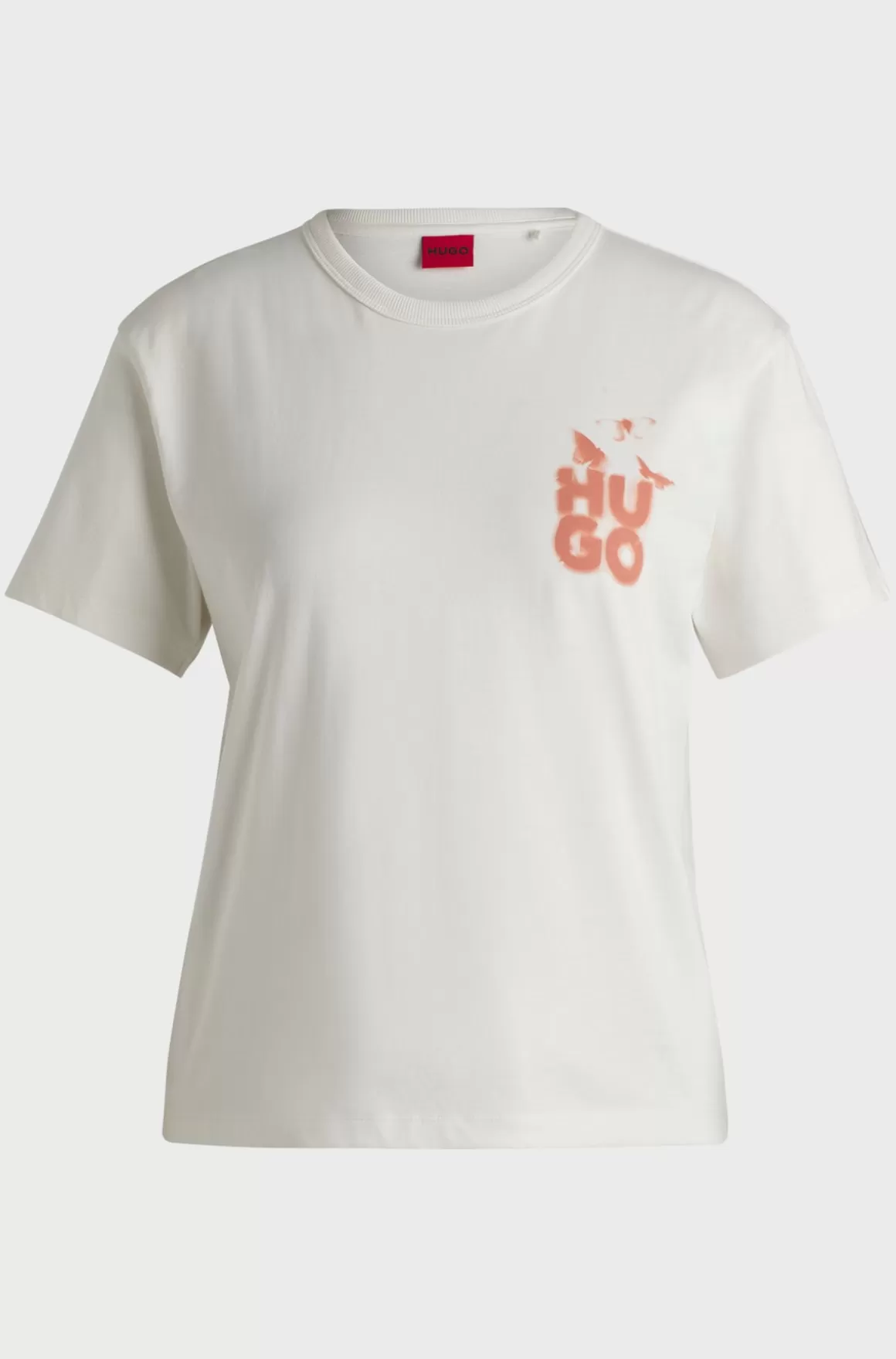 HUGO BOSS T-shirt I Bomuld Med Sæsonens Grafiske Print