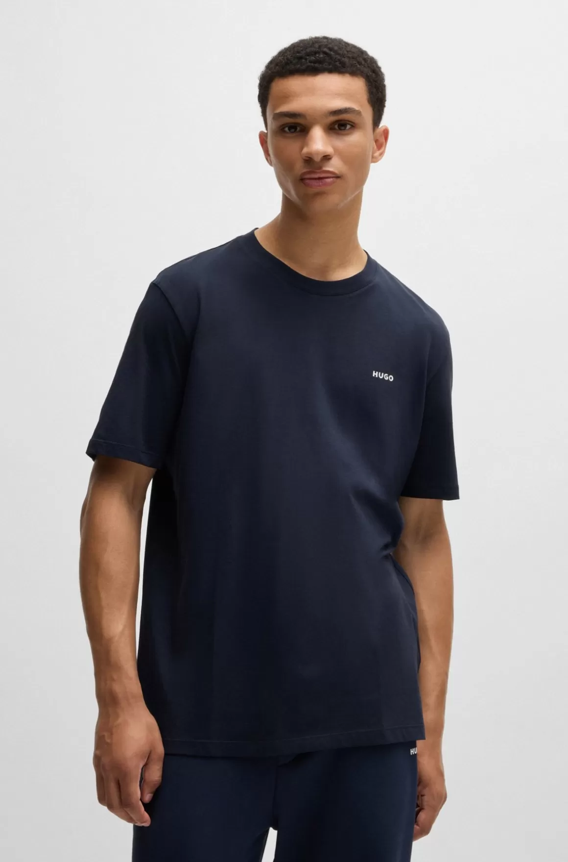 HUGO BOSS T-shirt I Bomuldsjersey Med Logotryk