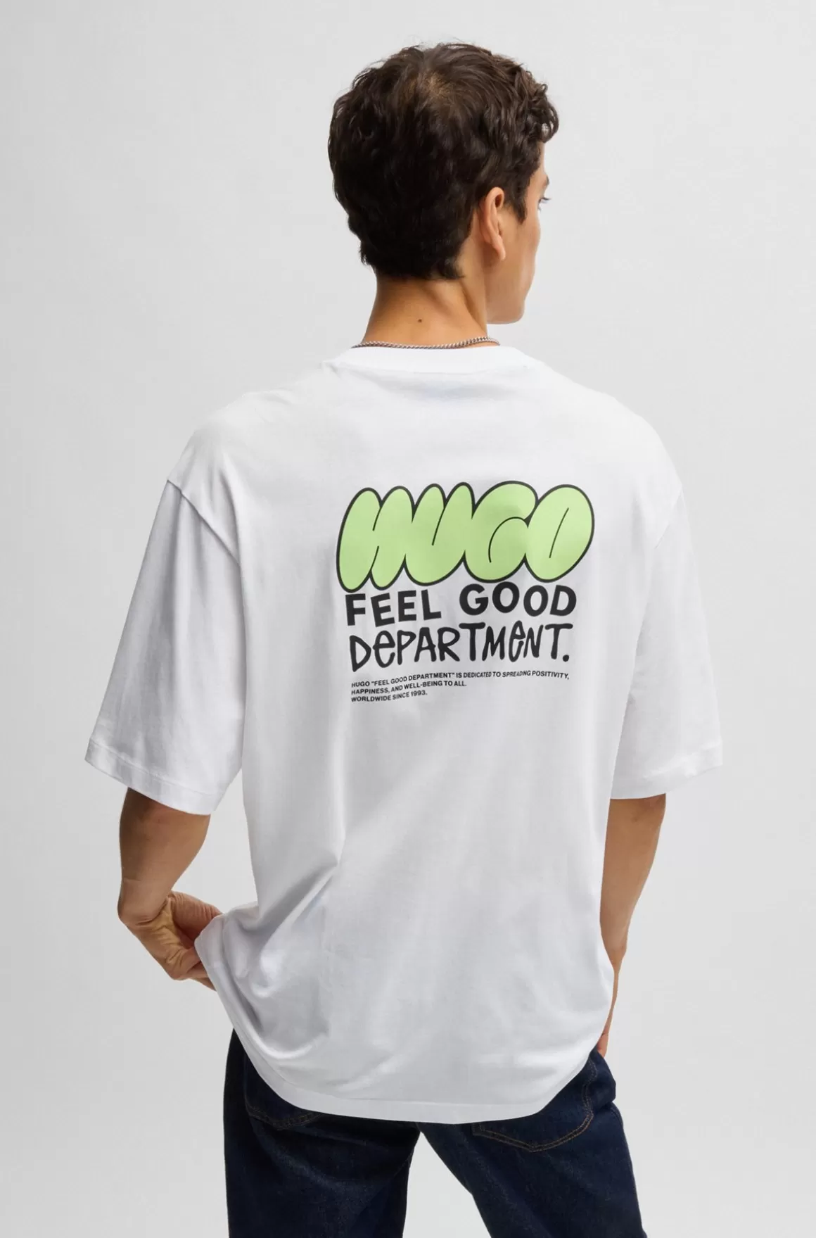 HUGO BOSS T-shirt I Bomuldsjersey Med Sæsonens Print