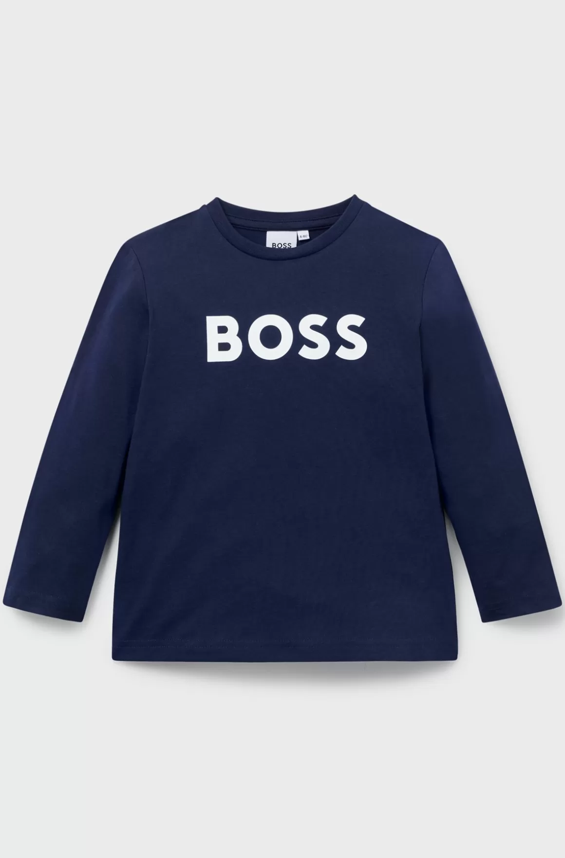 Børn HUGO BOSS T-shirt Med Lange ærmer I Bomuld Med Logo I Kontrastfarve Til Børn
