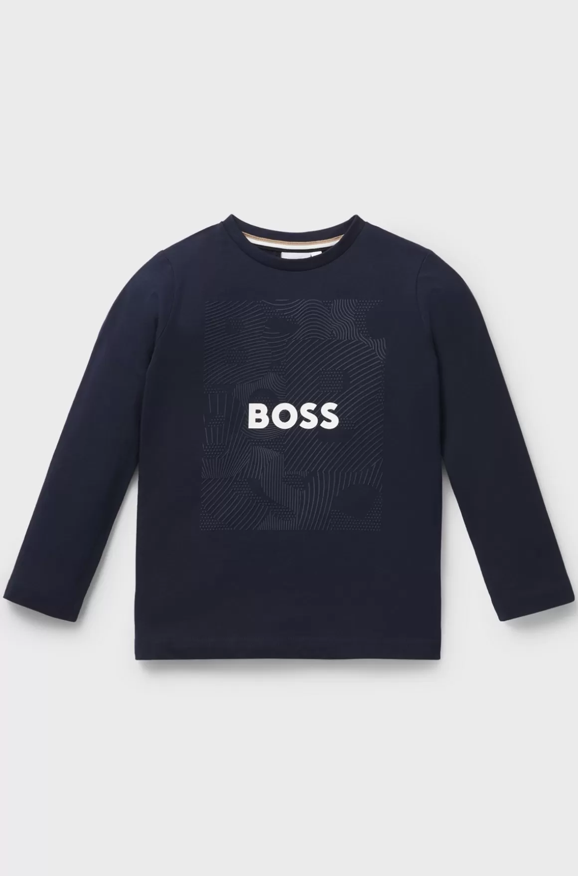 Børn HUGO BOSS T-shirt Med Lange ærmer Til Børn I Bomuld Med Signaturgrafik