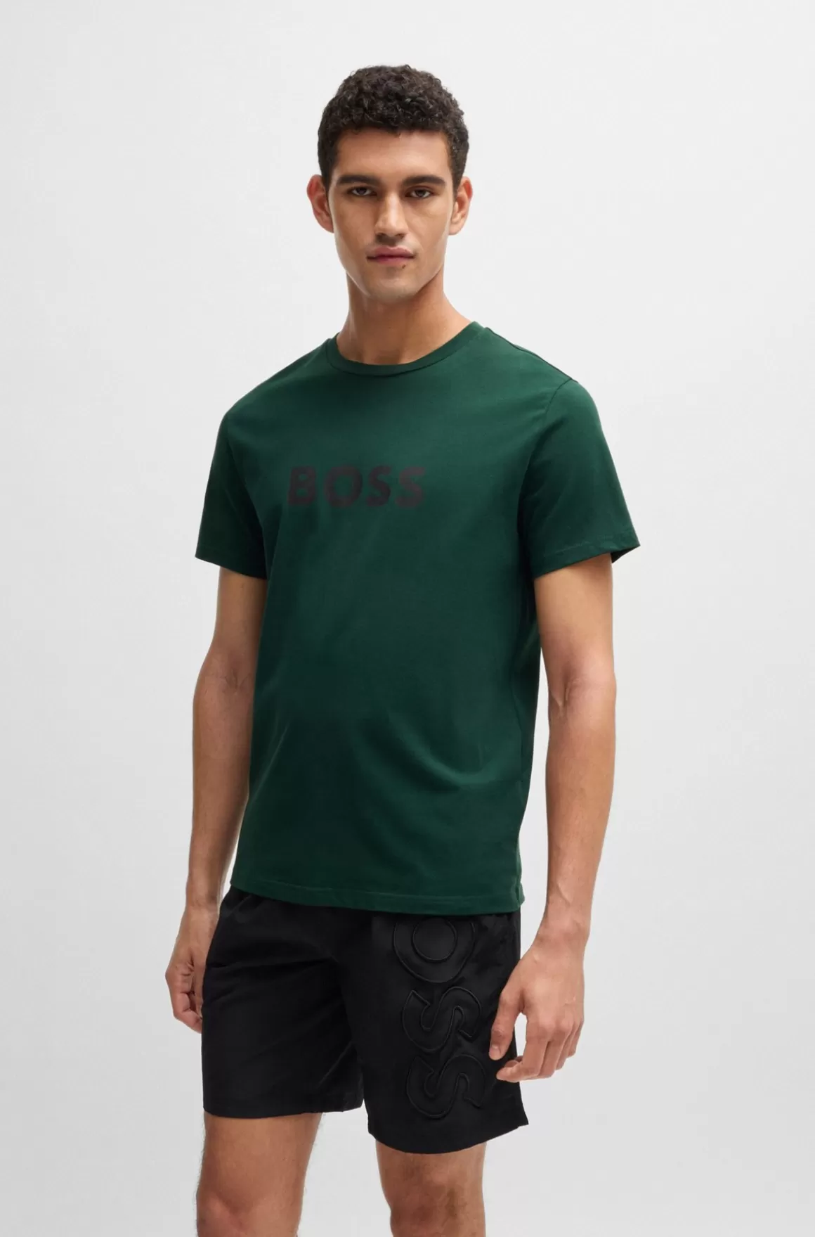HUGO BOSS T-shirt Med Regular Fit I Bomuldsjersey Med SPF 50+