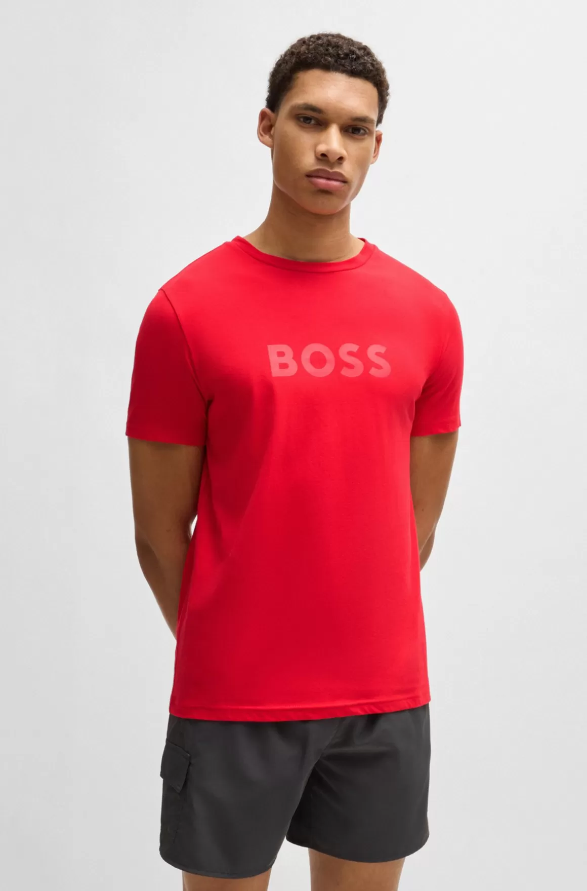 HUGO BOSS T-shirt Med Regular Fit I Bomuldsjersey Med SPF 50+