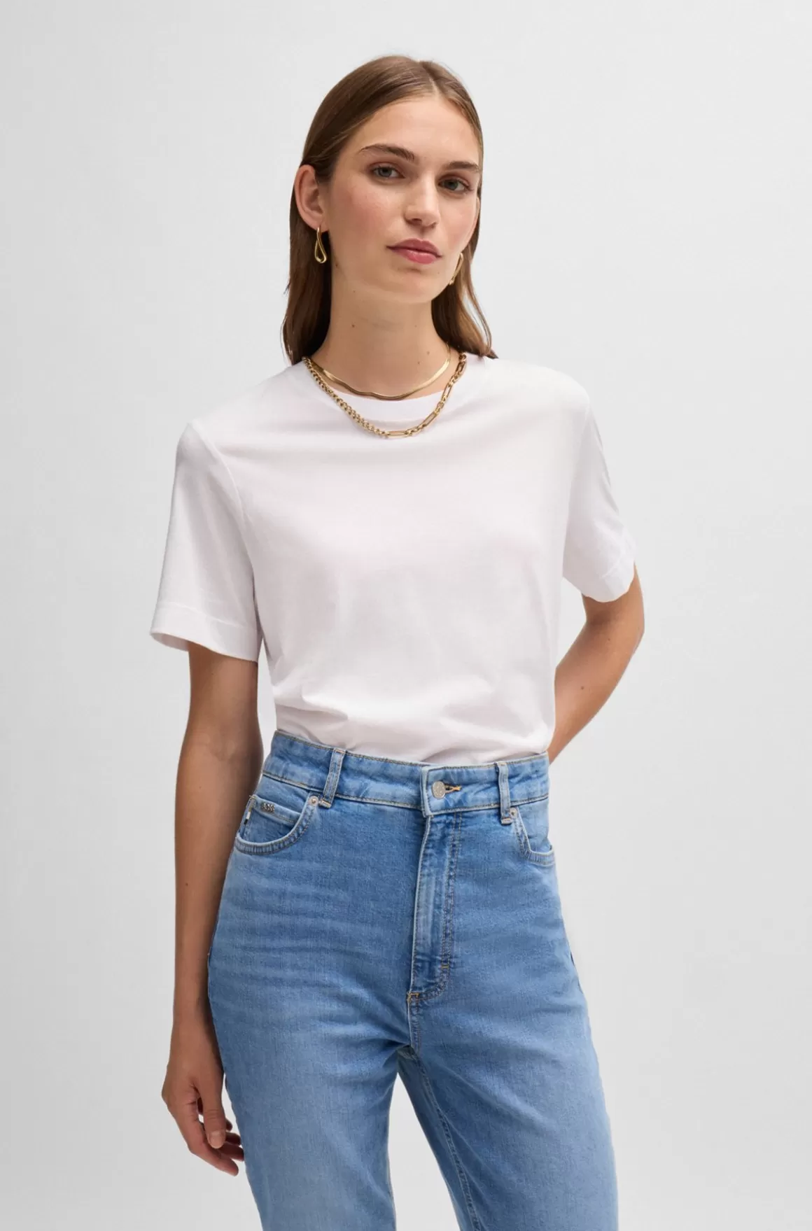 HUGO BOSS T-shirt Med Relaxed Fit I Bomuldsjersey