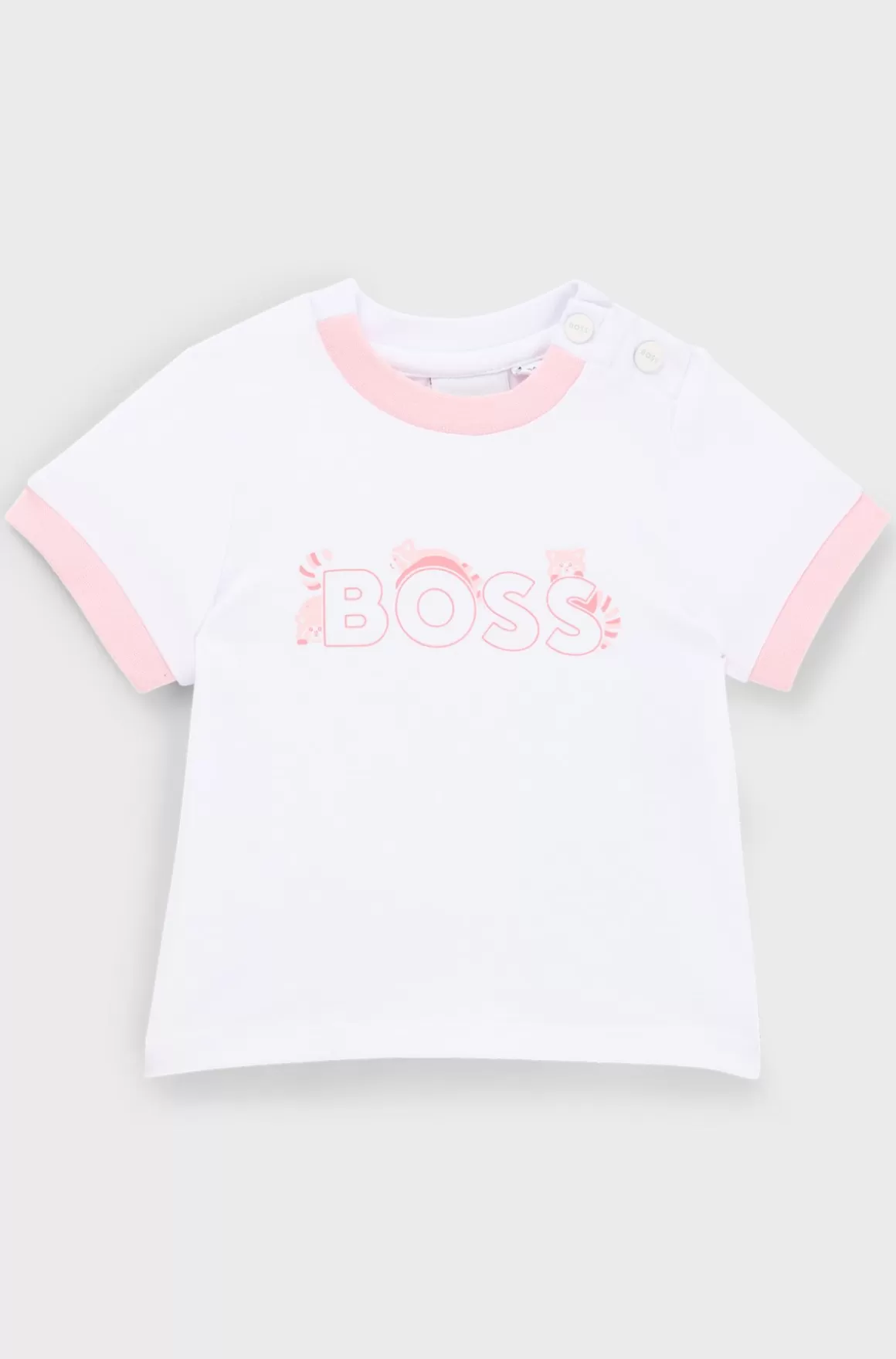 Børn HUGO BOSS T-shirt Til Babyer I Bomuld Med Stræk Og Pandamotiv
