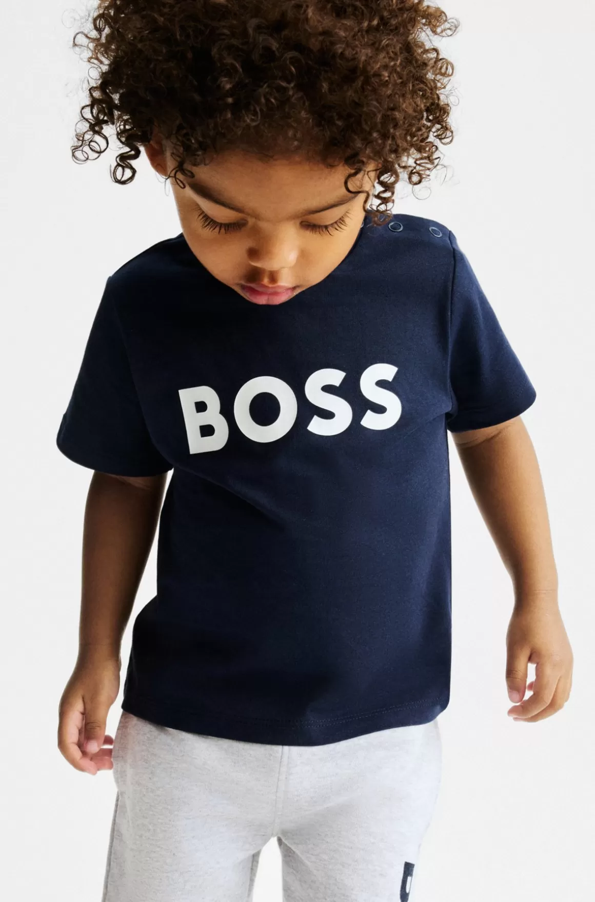Børn HUGO BOSS T-shirt Til Børn Af Bomuld Med Logoprint