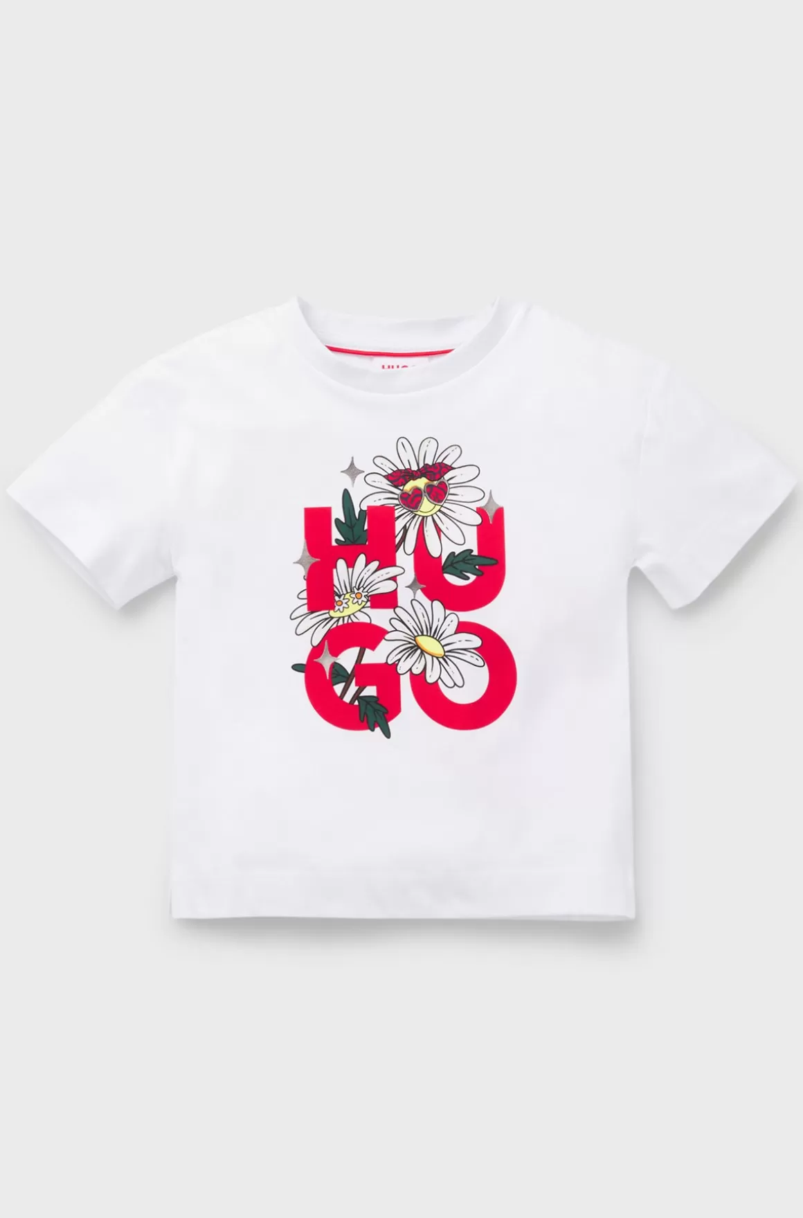 Børn HUGO BOSS T-shirt Til Børn I Bomuld Med Stablet Logoprint
