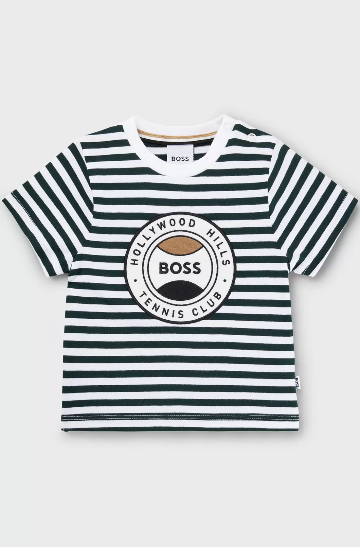 Børn HUGO BOSS T-shirt Til Børn I Bomuld Med Striber Og Logo