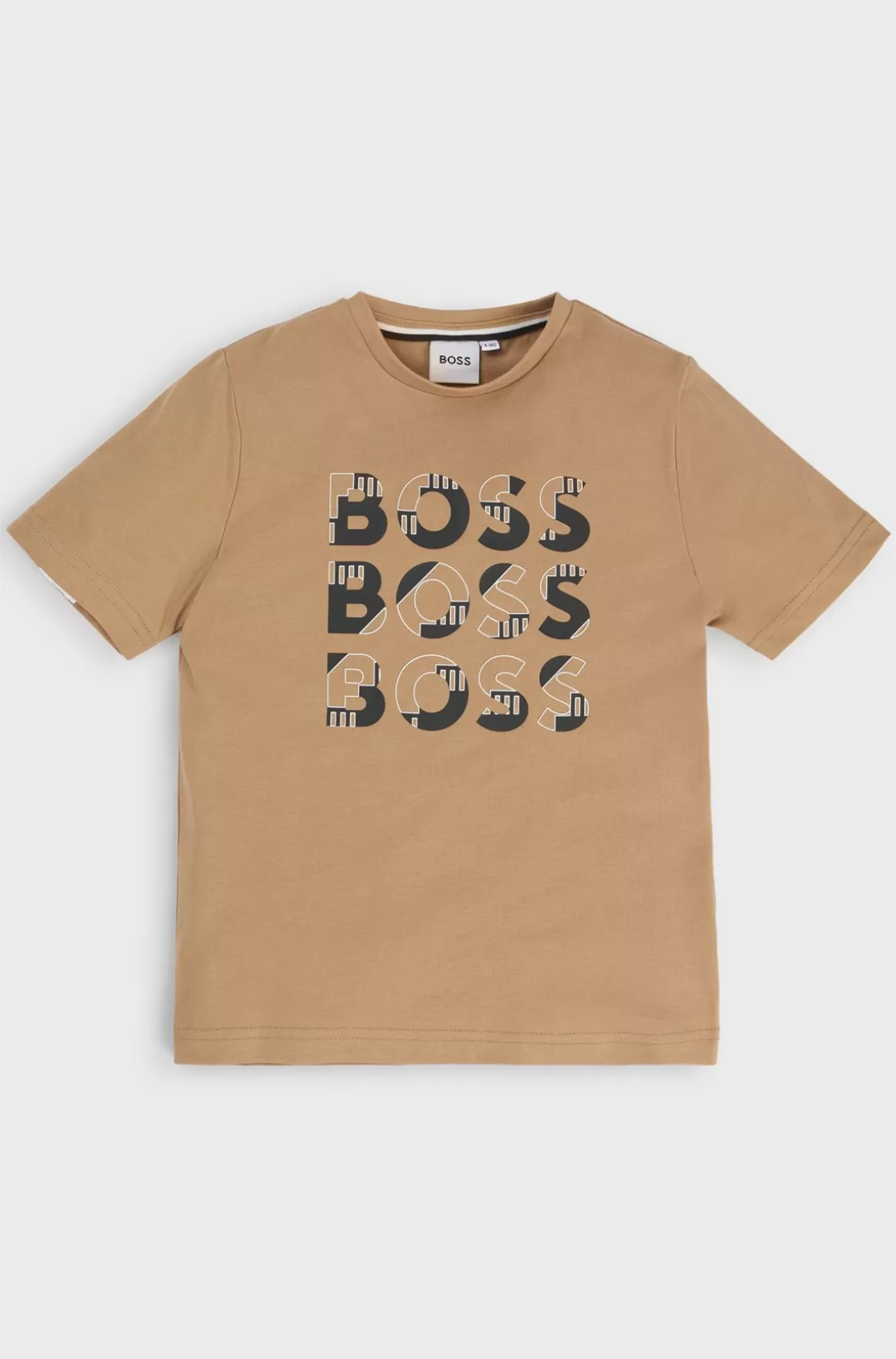 Børn HUGO BOSS T-shirt Til Børn I Bomuld Med Tre Gange Logoprint