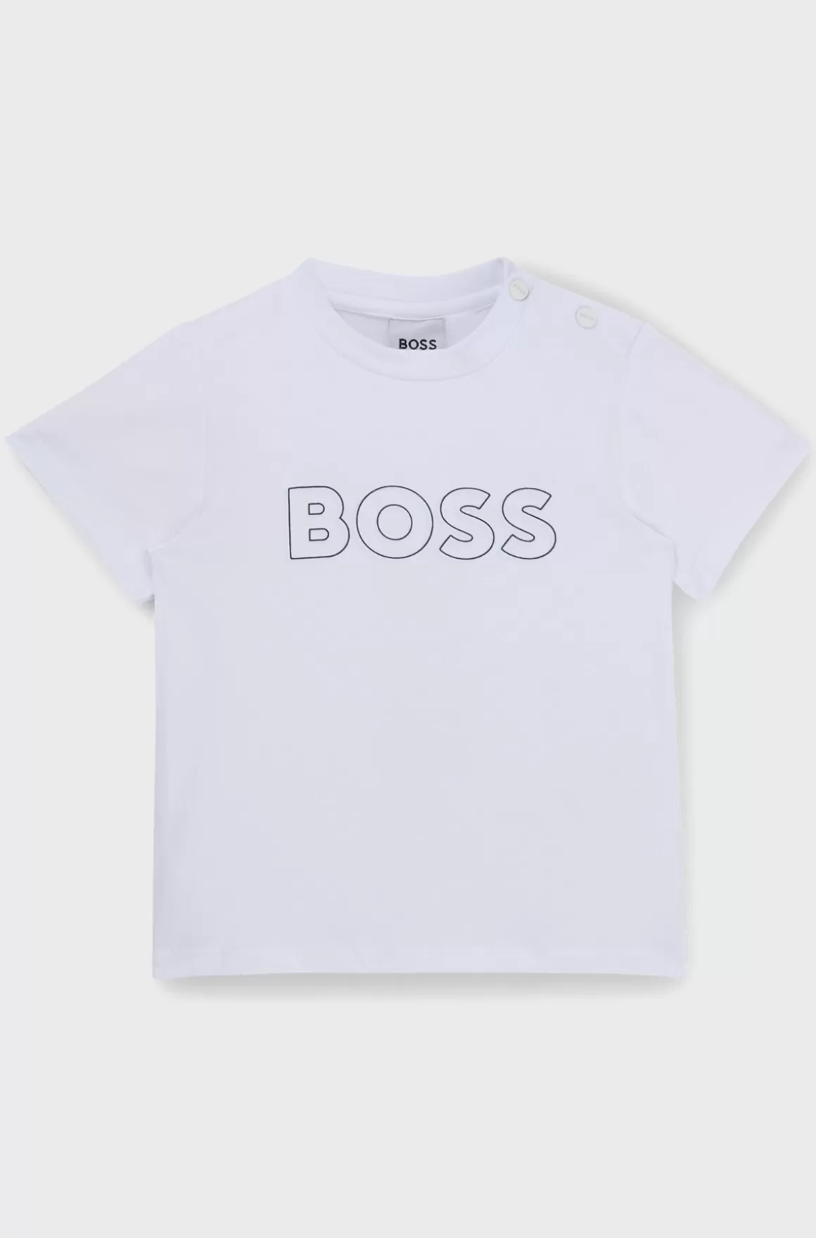 Børn HUGO BOSS T-shirt Til Børn I Bomuldsjersey Med Præget Logoprint