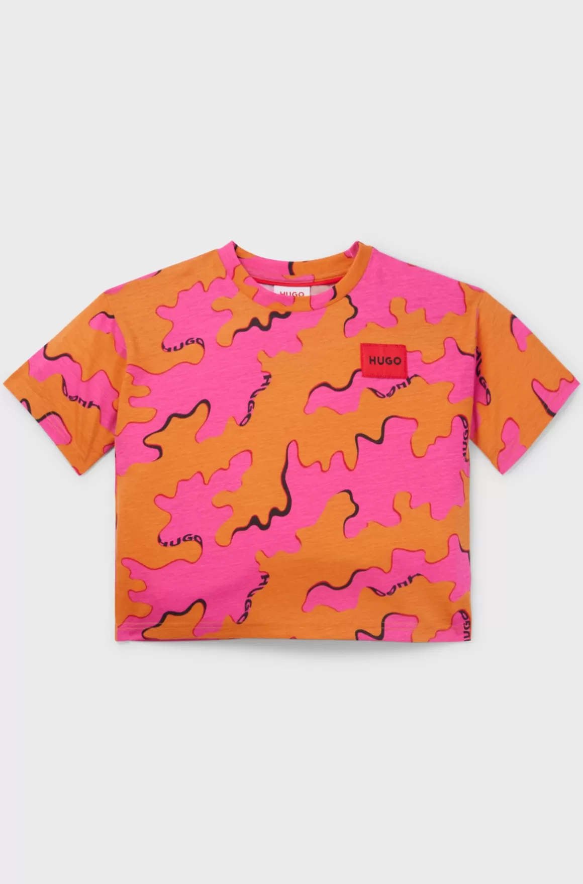 Børn HUGO BOSS T-shirt Til Børn Med Sæsoninspireret Print Og Logomærkat