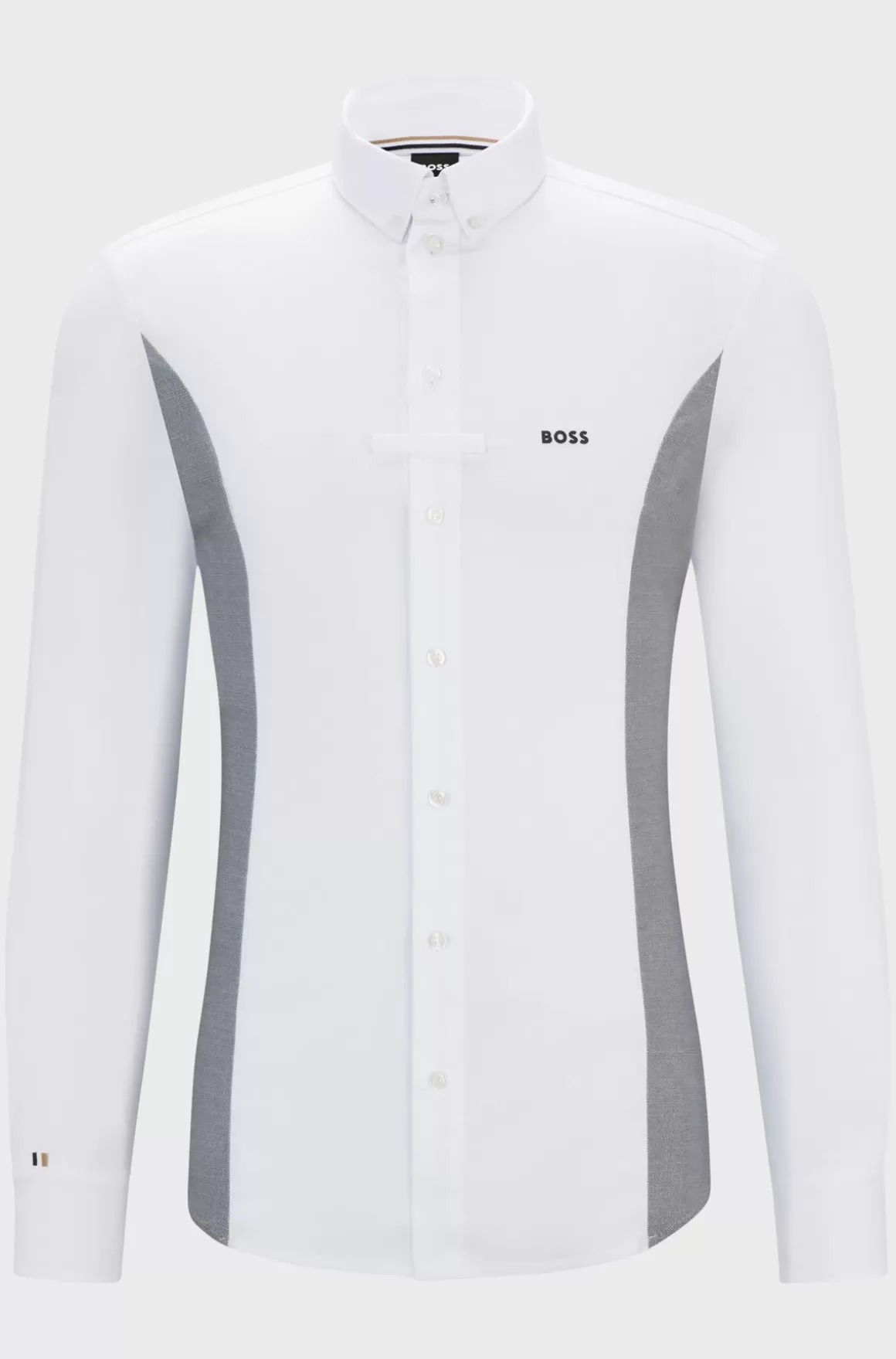 HUGO BOSS Turneringsskjorte Til Hestesport Med Melerede Indsatser