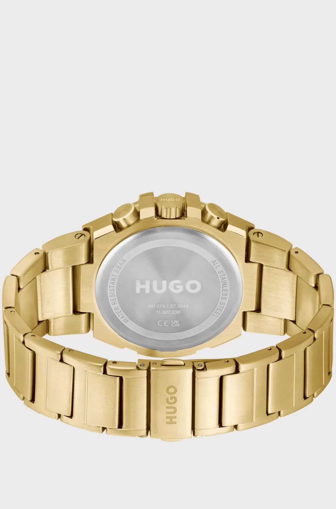 HUGO BOSS Ur I Gult Stål Med Sort Urskive