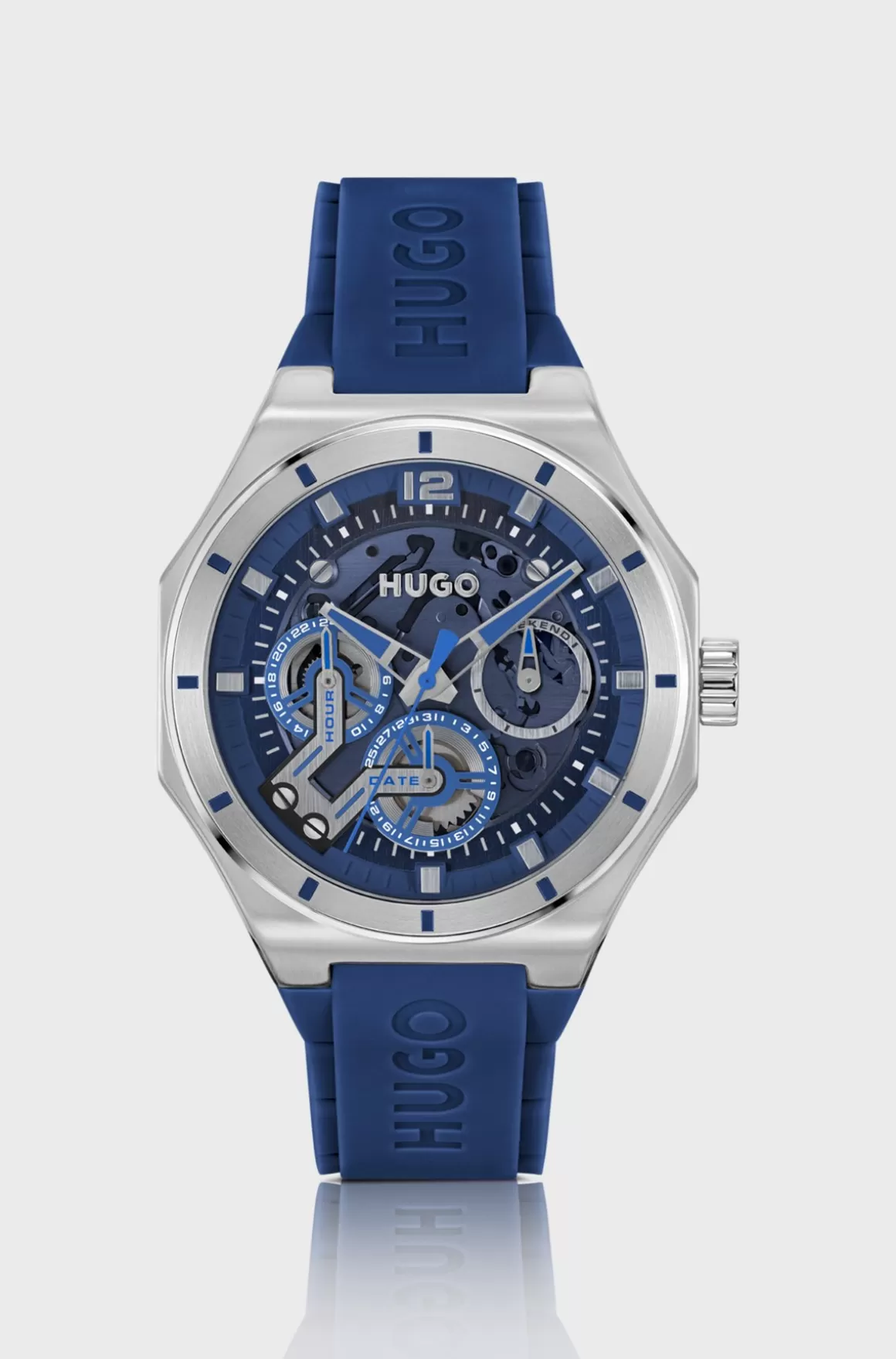 HUGO BOSS Ur Med Blottet Urskive Og Silikonerem