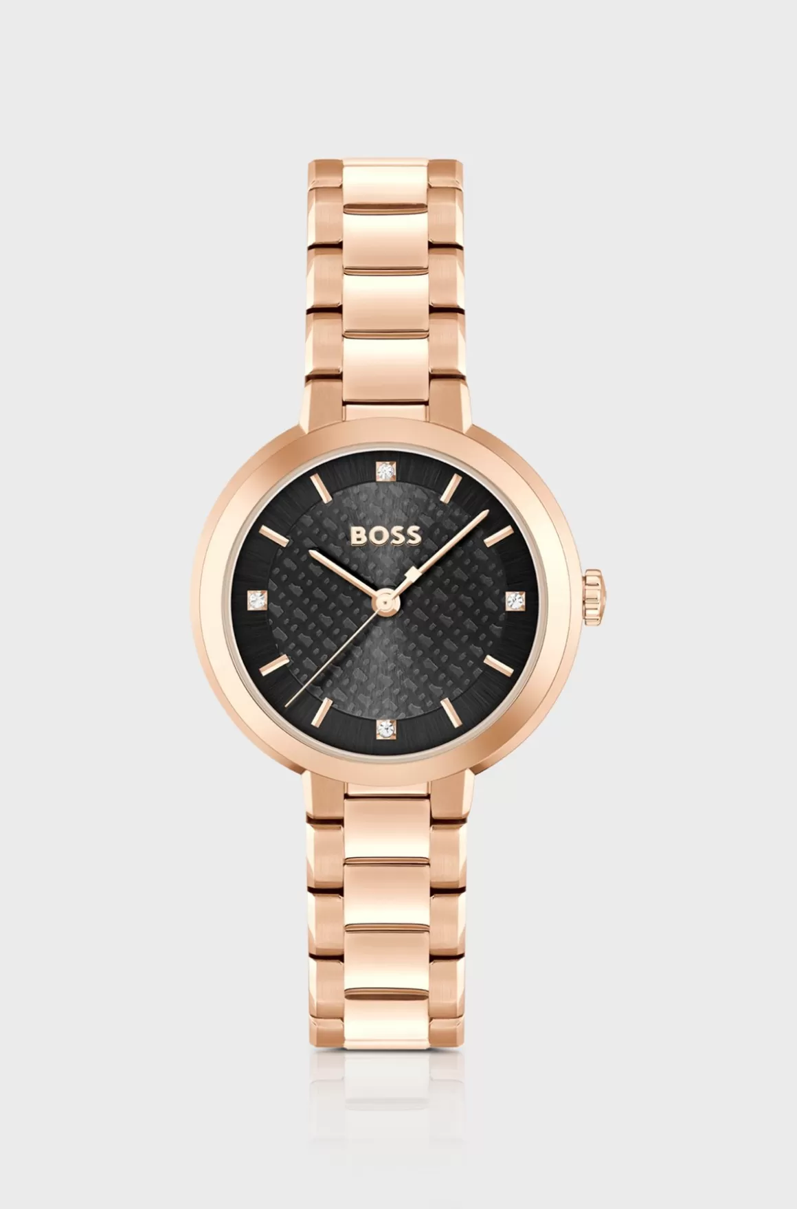 HUGO BOSS Ur Med Krystalbesat Monogramurskive Og Lænkerem