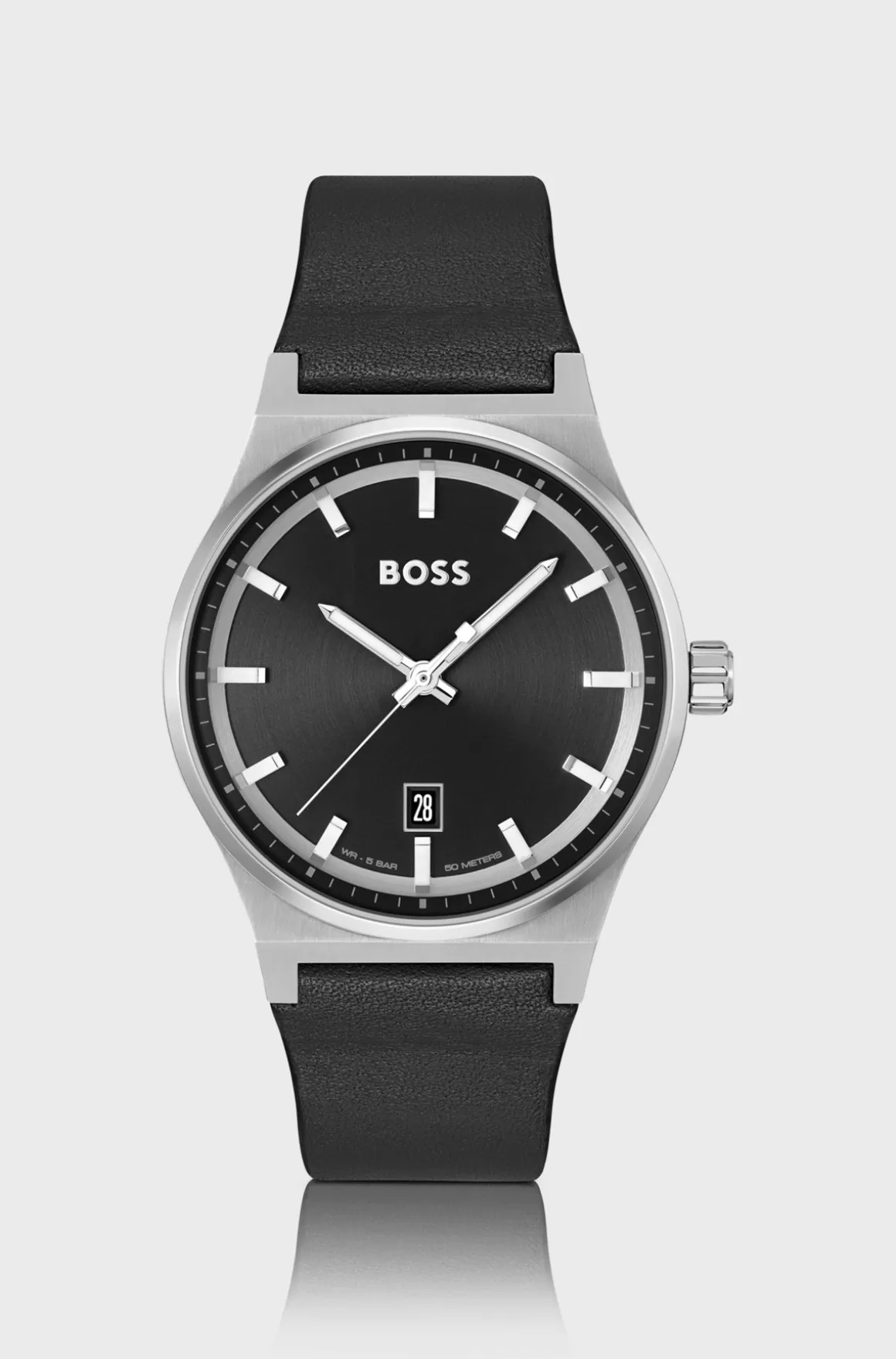 HUGO BOSS Ur Med Læderrem Og Urskive