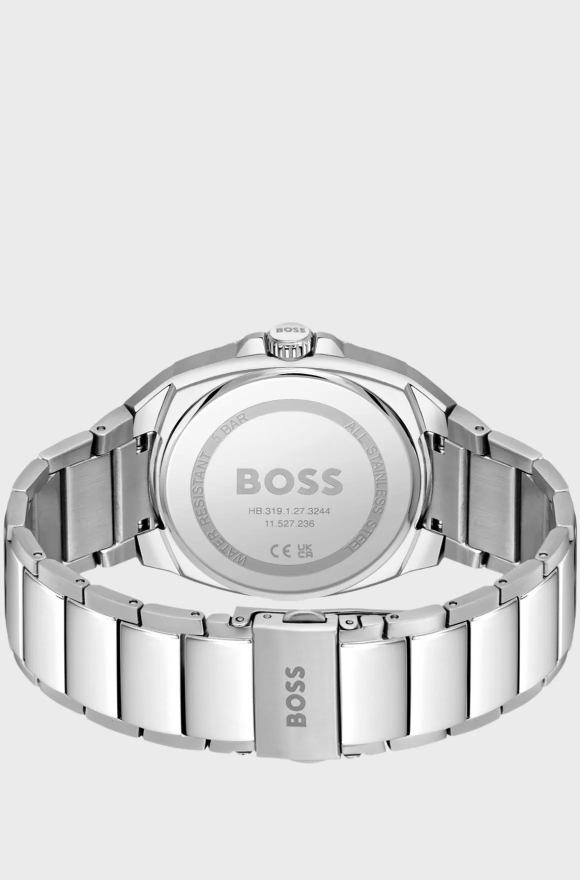 HUGO BOSS Ur Med Lænkerem Og Sort Urskive Med Guillochering