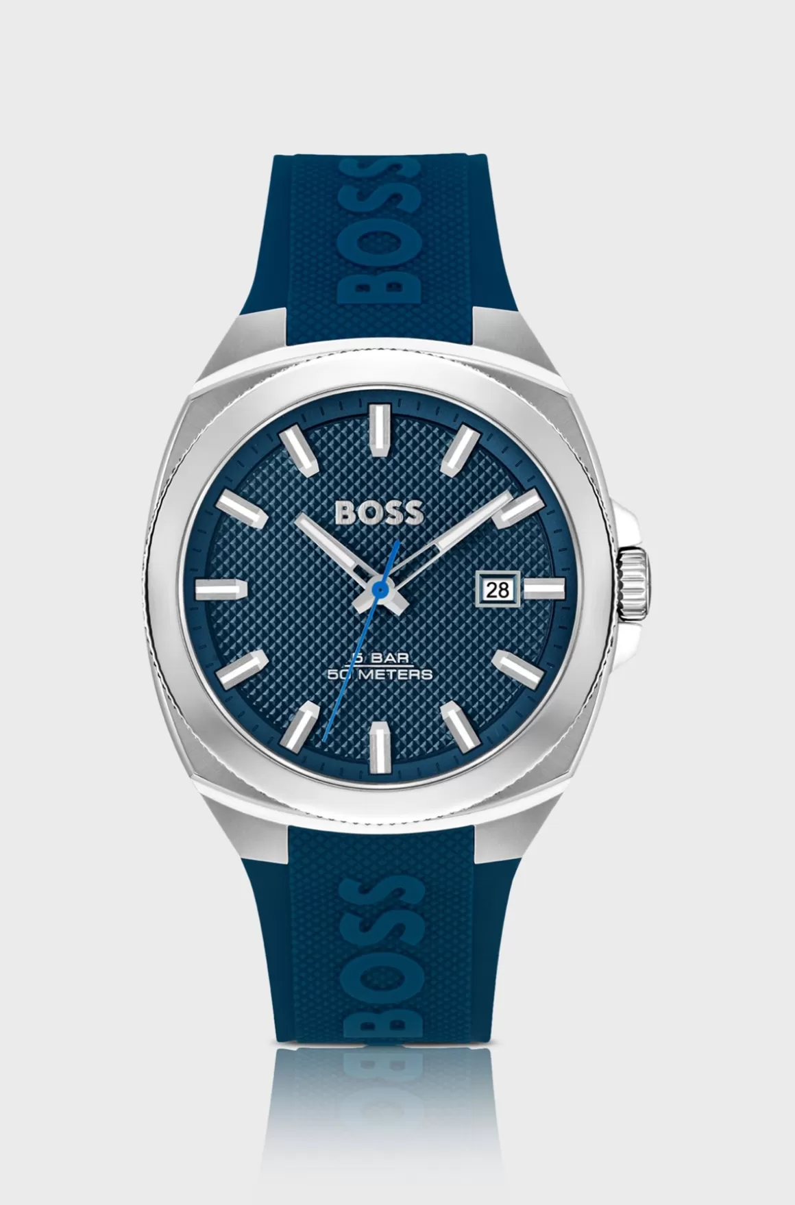 HUGO BOSS Ur Med Silikonerem Og Urskive Med Guillochering