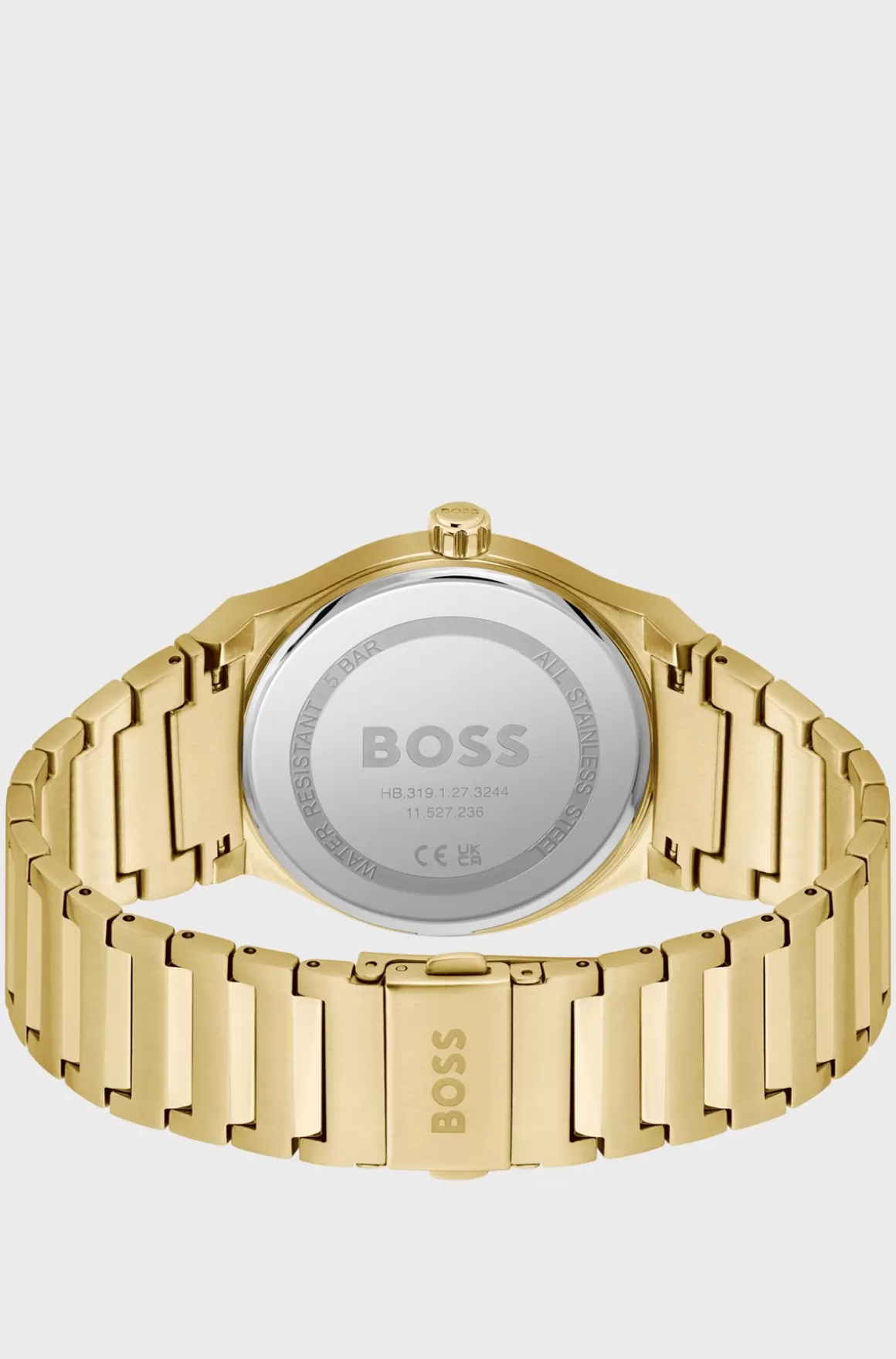 HUGO BOSS Ur Med Sort Urskive Og farvet Lænkerem