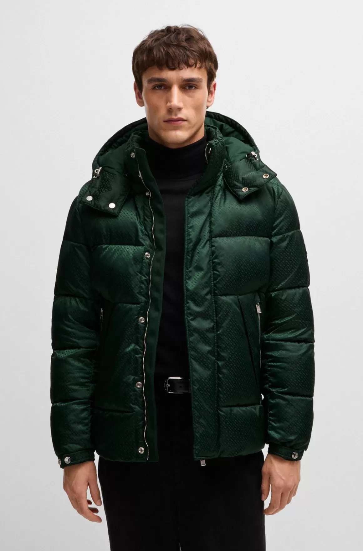 HUGO BOSS Vandafvisende Dunjakke Med Mikromonogrammer