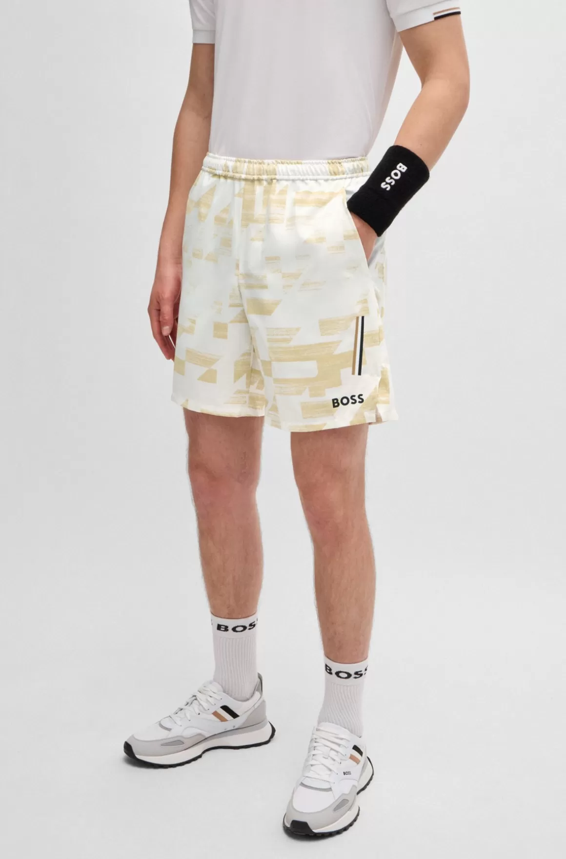 HUGO BOSS Vandskyende BOSS X Matteo Berrettini-shorts Med Logoprint