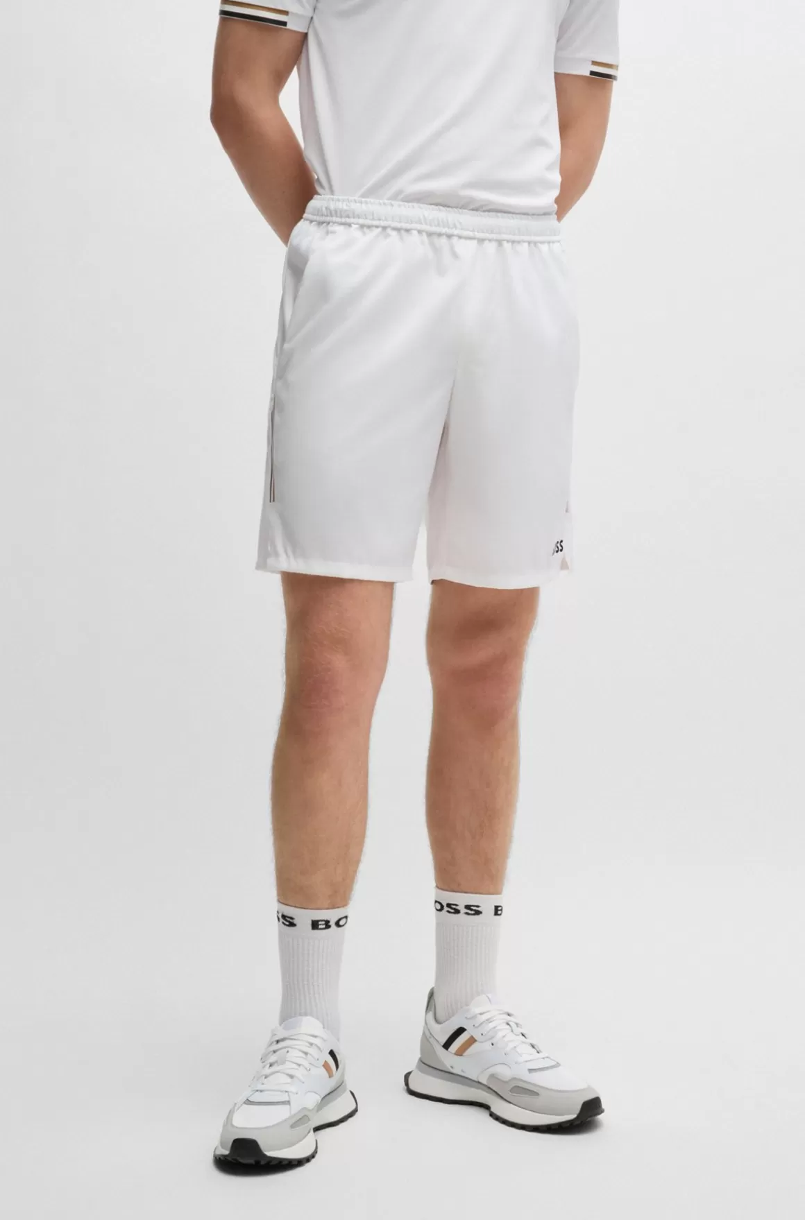 HUGO BOSS Vandskyende BOSS X Matteo Berrettini-shorts Med Logoprint