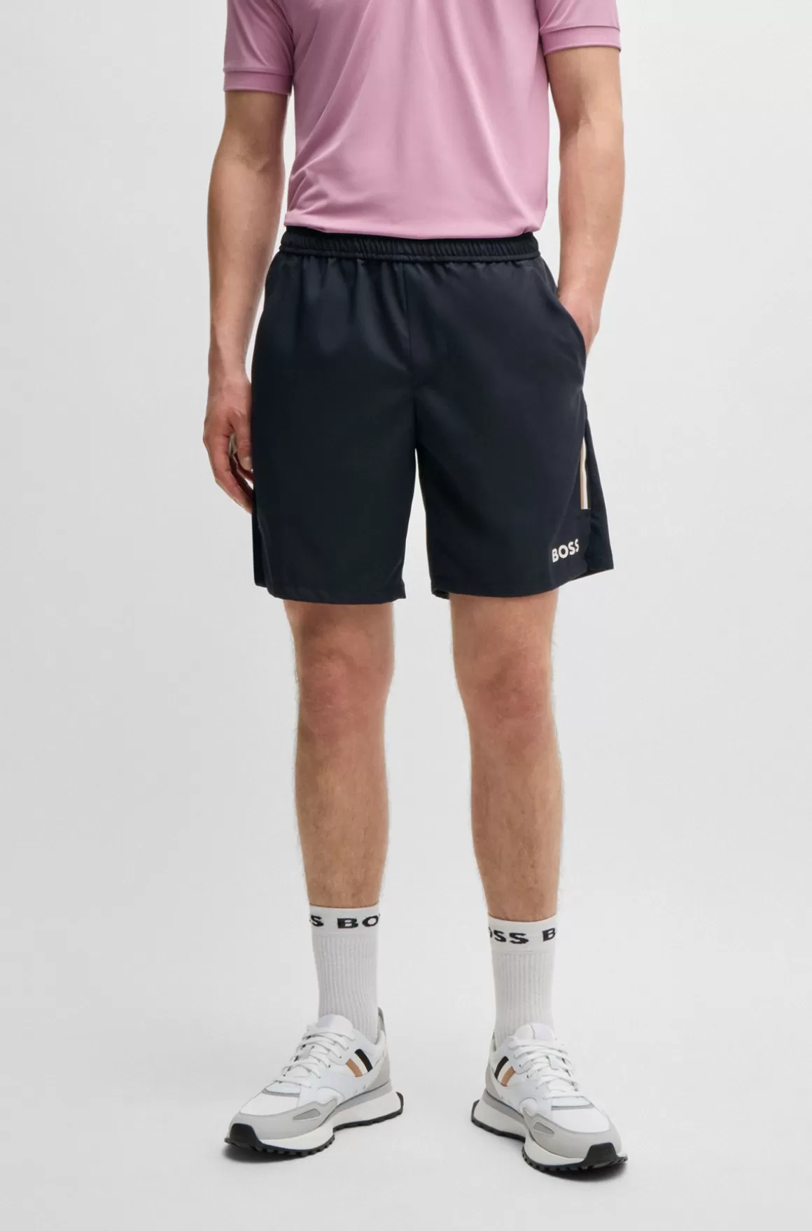 HUGO BOSS Vandskyende BOSS X Matteo Berrettini-shorts Med Logoprint