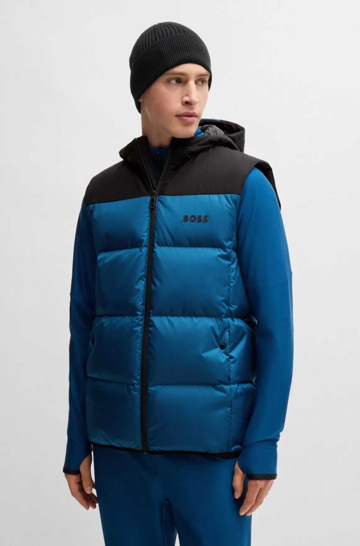 HUGO BOSS Vandskyende Dunvest Med Logoprint