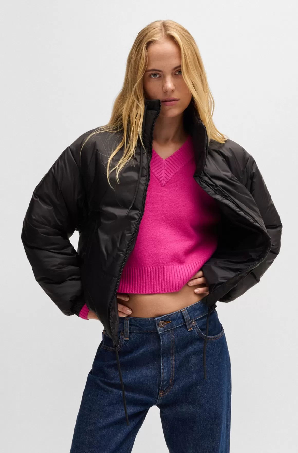 HUGO BOSS Vandskyende Jakke Med Logo
