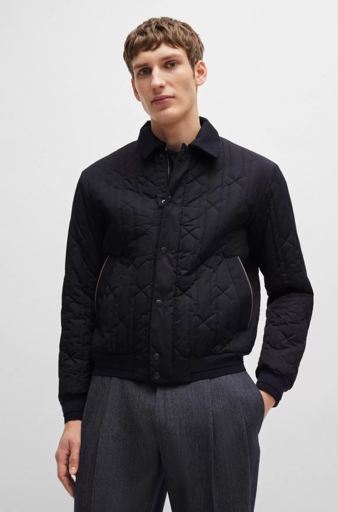 HUGO BOSS Vandskyende Jakke Med Signaturquiltning
