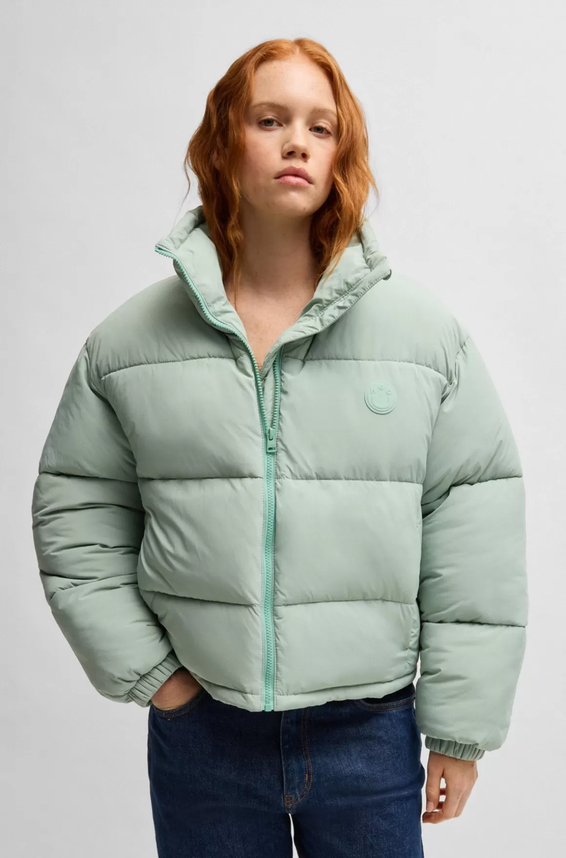 HUGO BOSS Vandskyende Og Vatteret Jakke Med Quiltet Logo