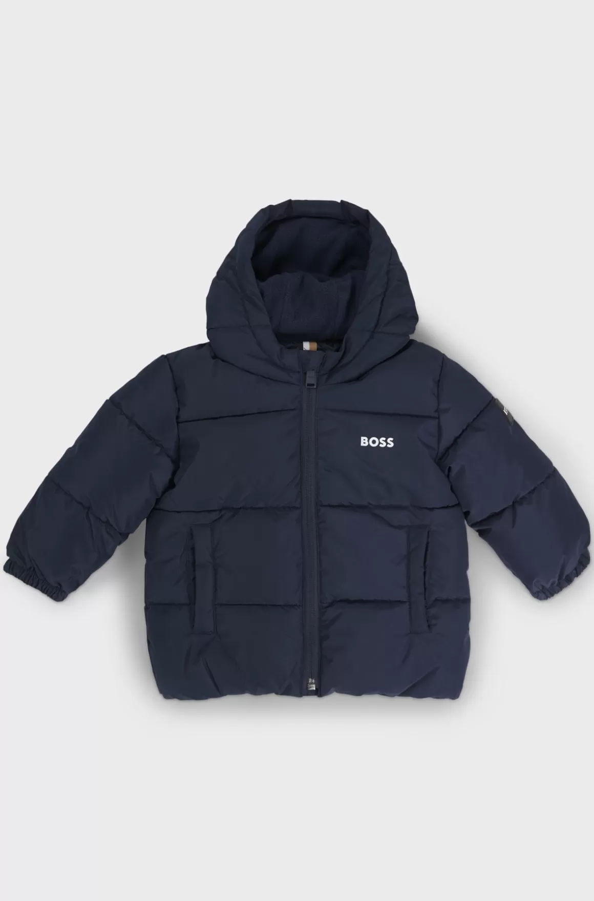 Børn HUGO BOSS Vandskyende Og Vatteret Jakke Til Børn Med Logoprint