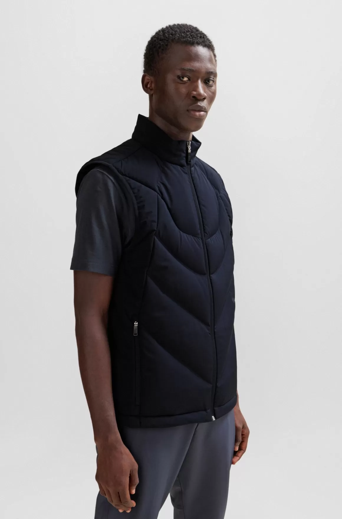 HUGO BOSS Vandskyende Regular Fit Vest Med Dunfyld