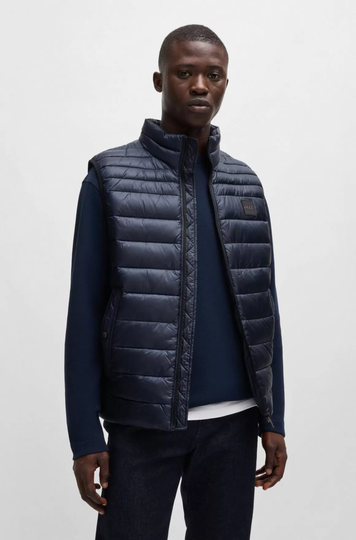 HUGO BOSS Vandskyende Slim Fit Vest Med Logomærke