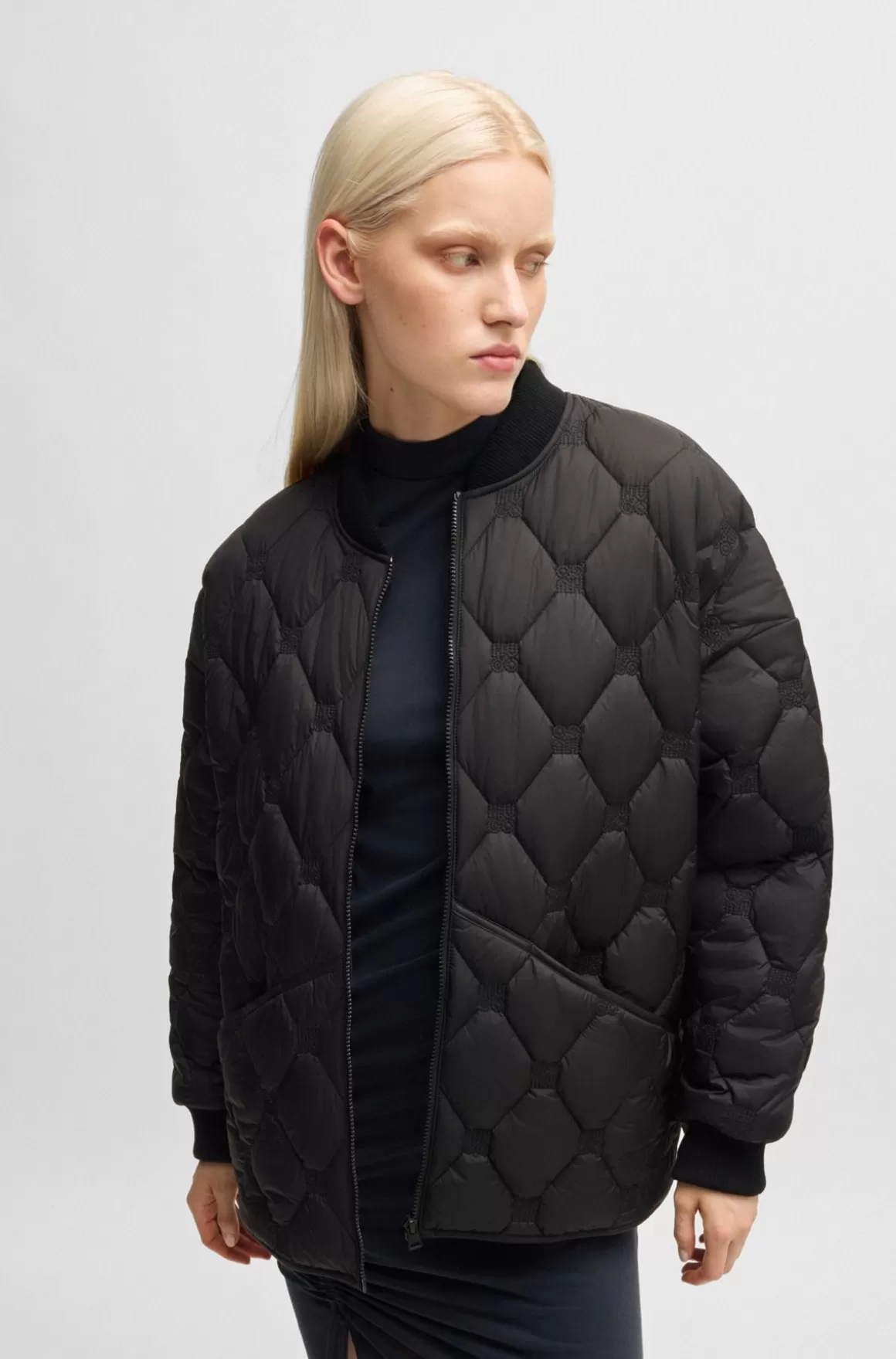 HUGO BOSS Vandskyende Termojakke Med Stablet Logo-quiltning