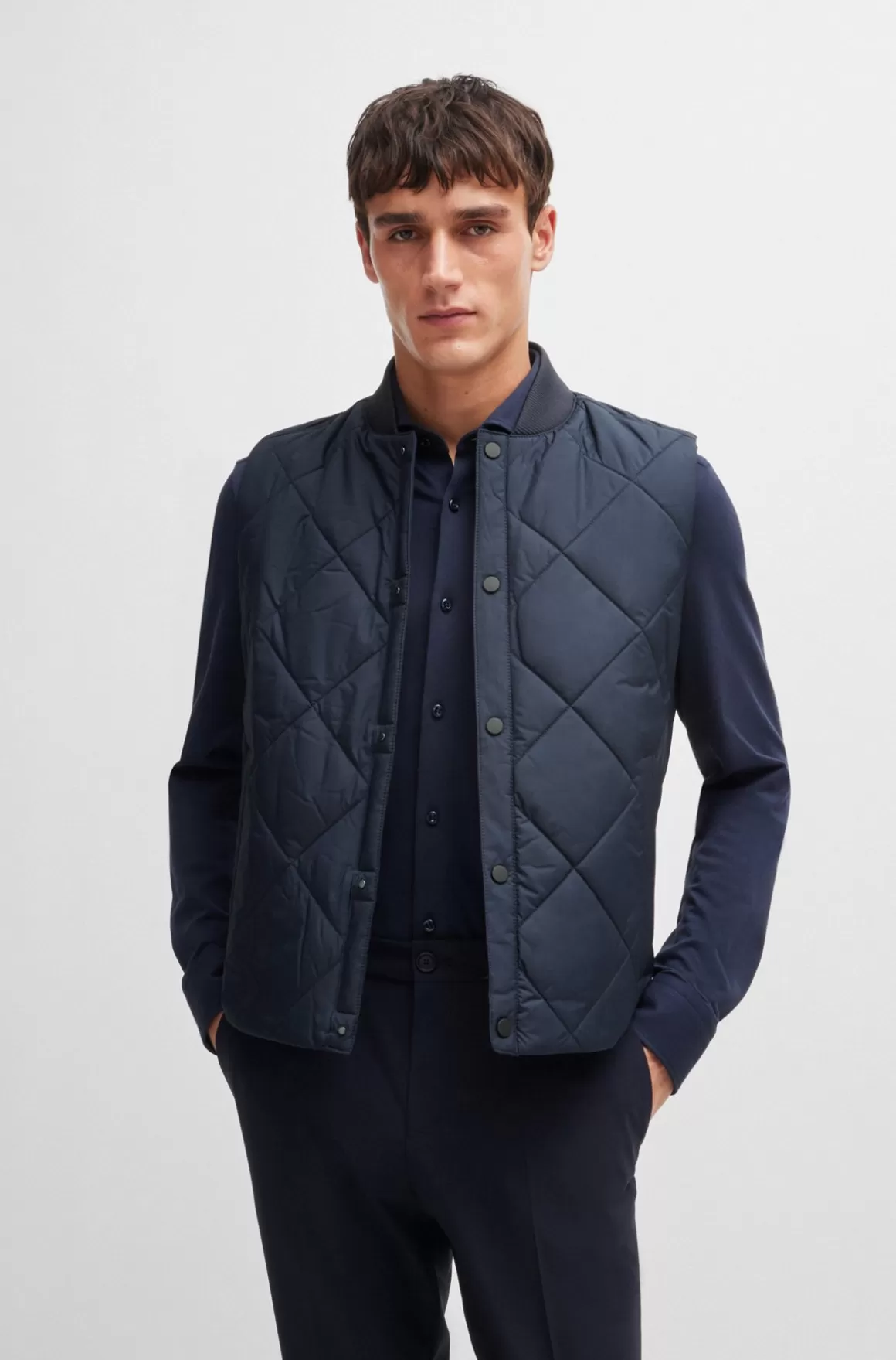 HUGO BOSS Vandskyende Vest Med Regular Fit Og Quiltning