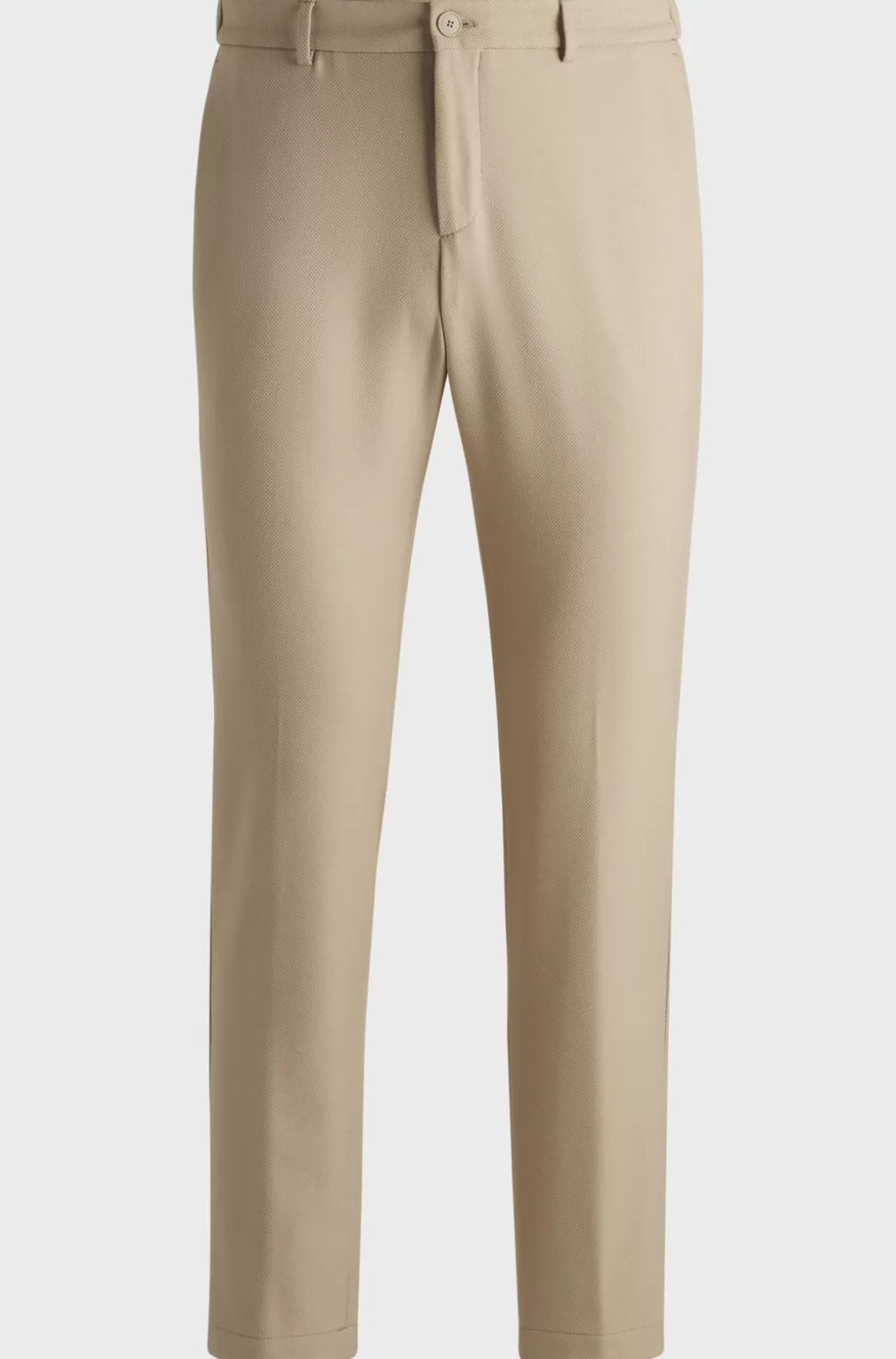 HUGO BOSS Vaskbare Slim Fit-bukser I Mikromønstret Stof Med Stræk