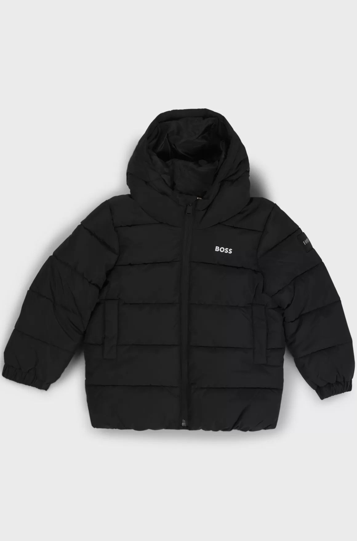 Børn HUGO BOSS Vatteret Jakke Med Hætte Og Logo Til Børn