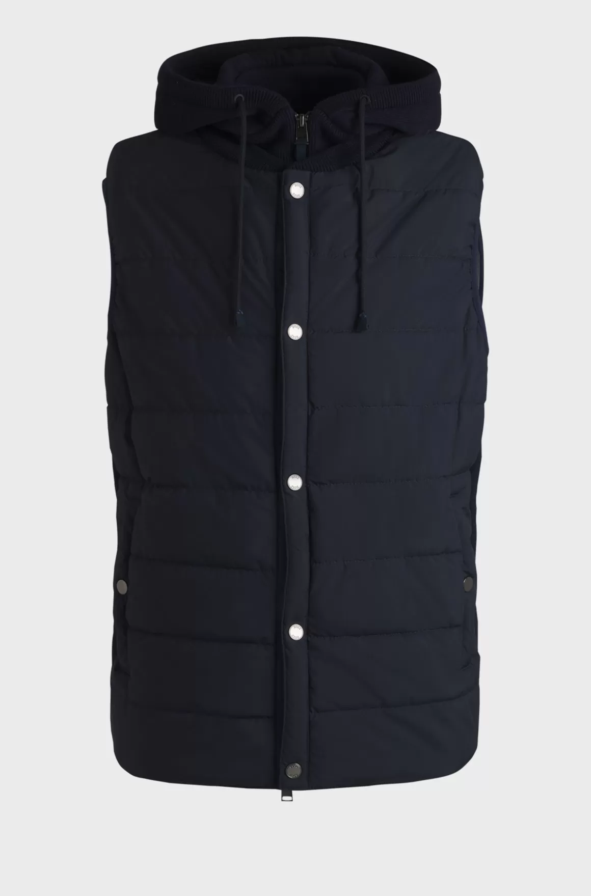 HUGO BOSS Vest I Uld Med Dunblandede Frontpaneler Og En Hætte