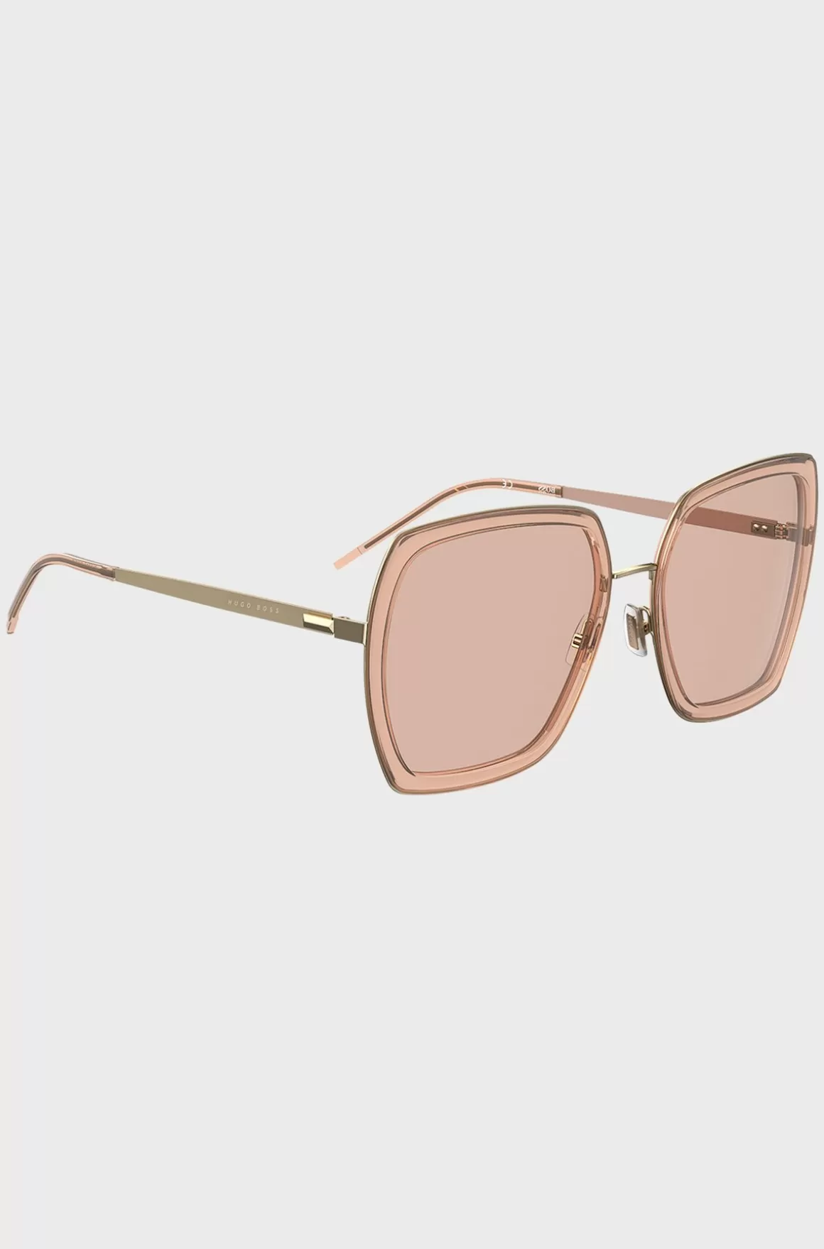 HUGO BOSS Vinklede Solbriller I Blandede Materialer Med Signaturmetal