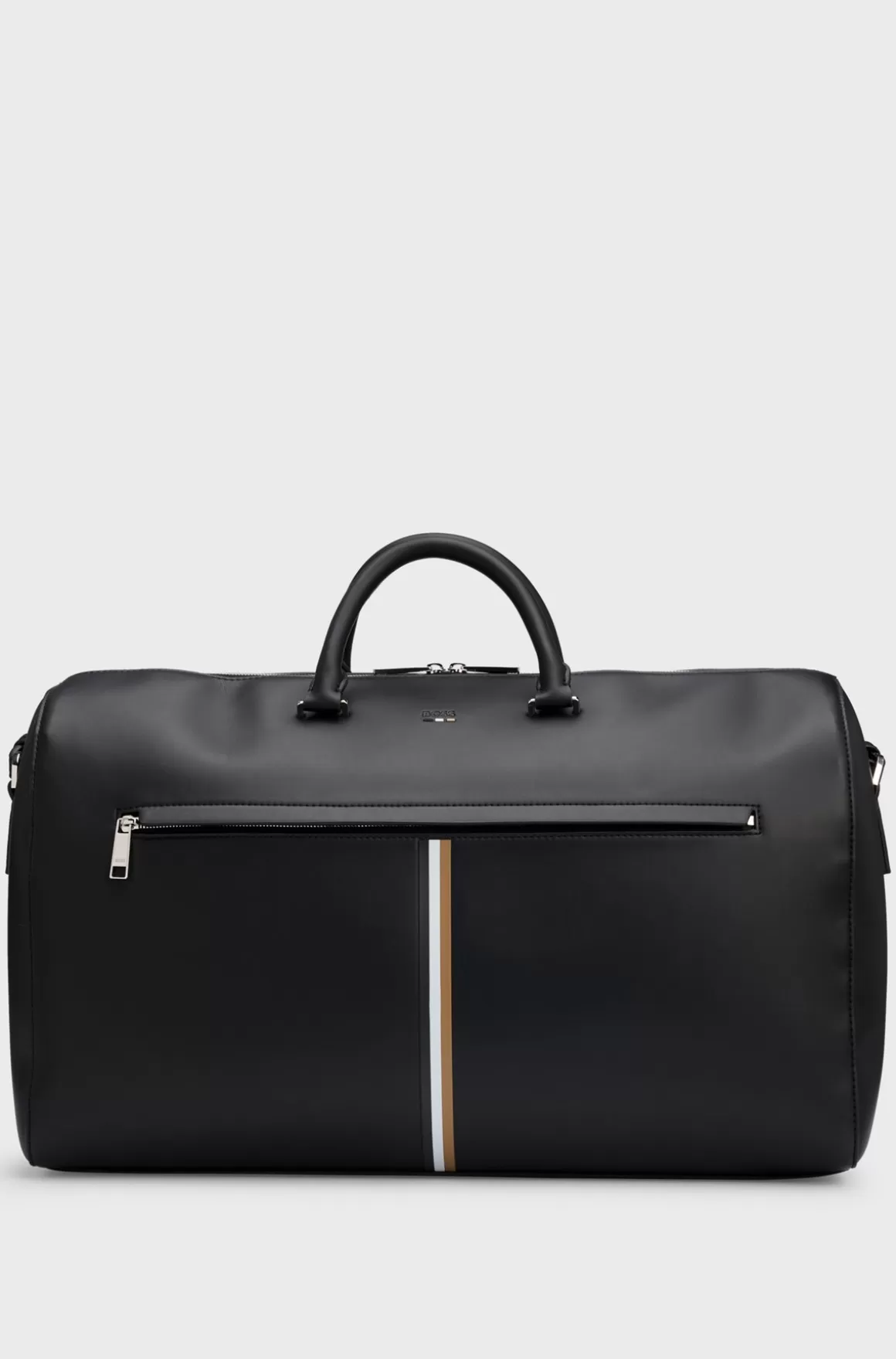 HUGO BOSS Weekendtaske I Imiteret Læder Med Signaturstribe