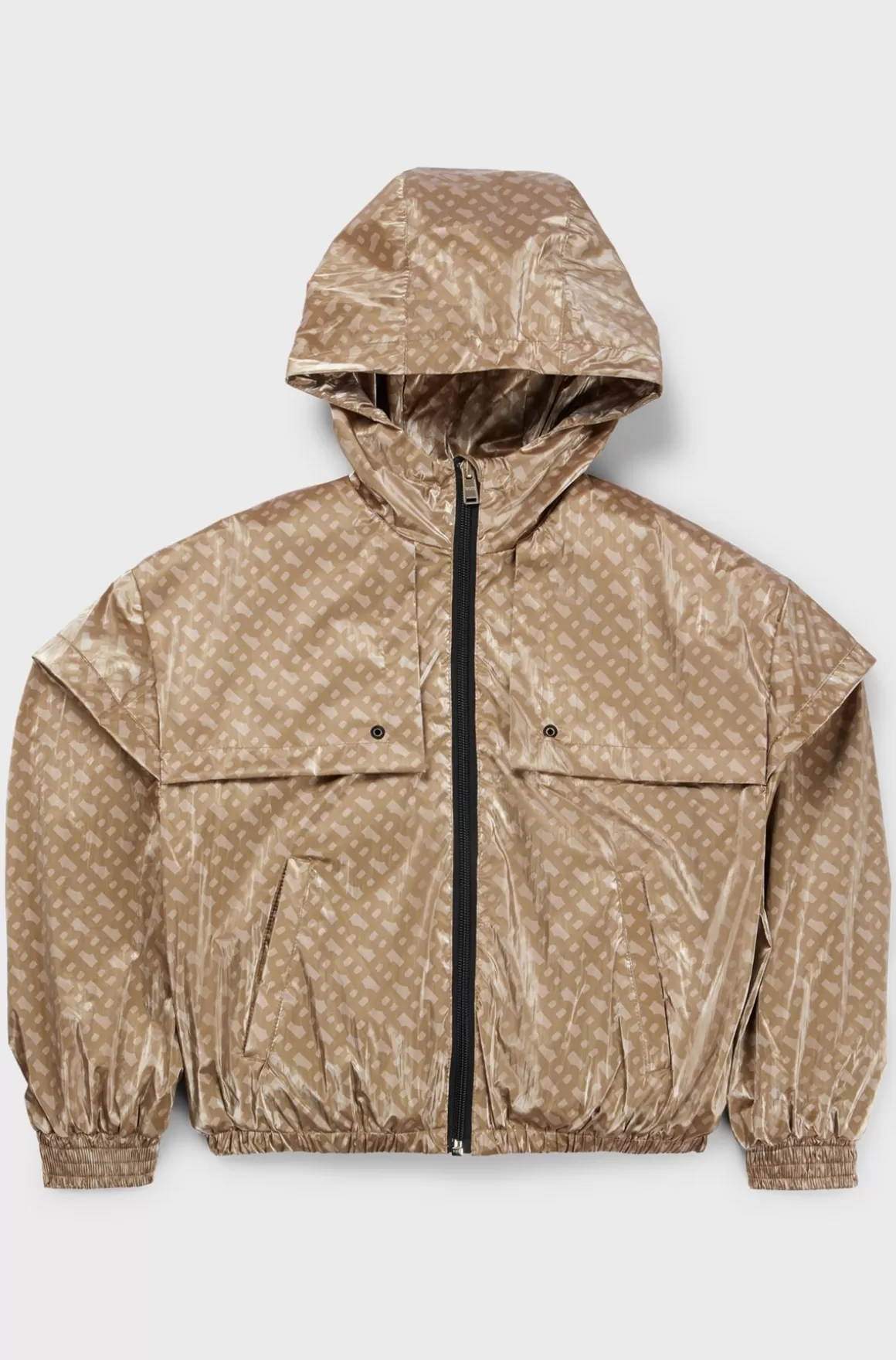 Børn HUGO BOSS Windbreaker Med Hætte Og Monogrammønster Til Børn