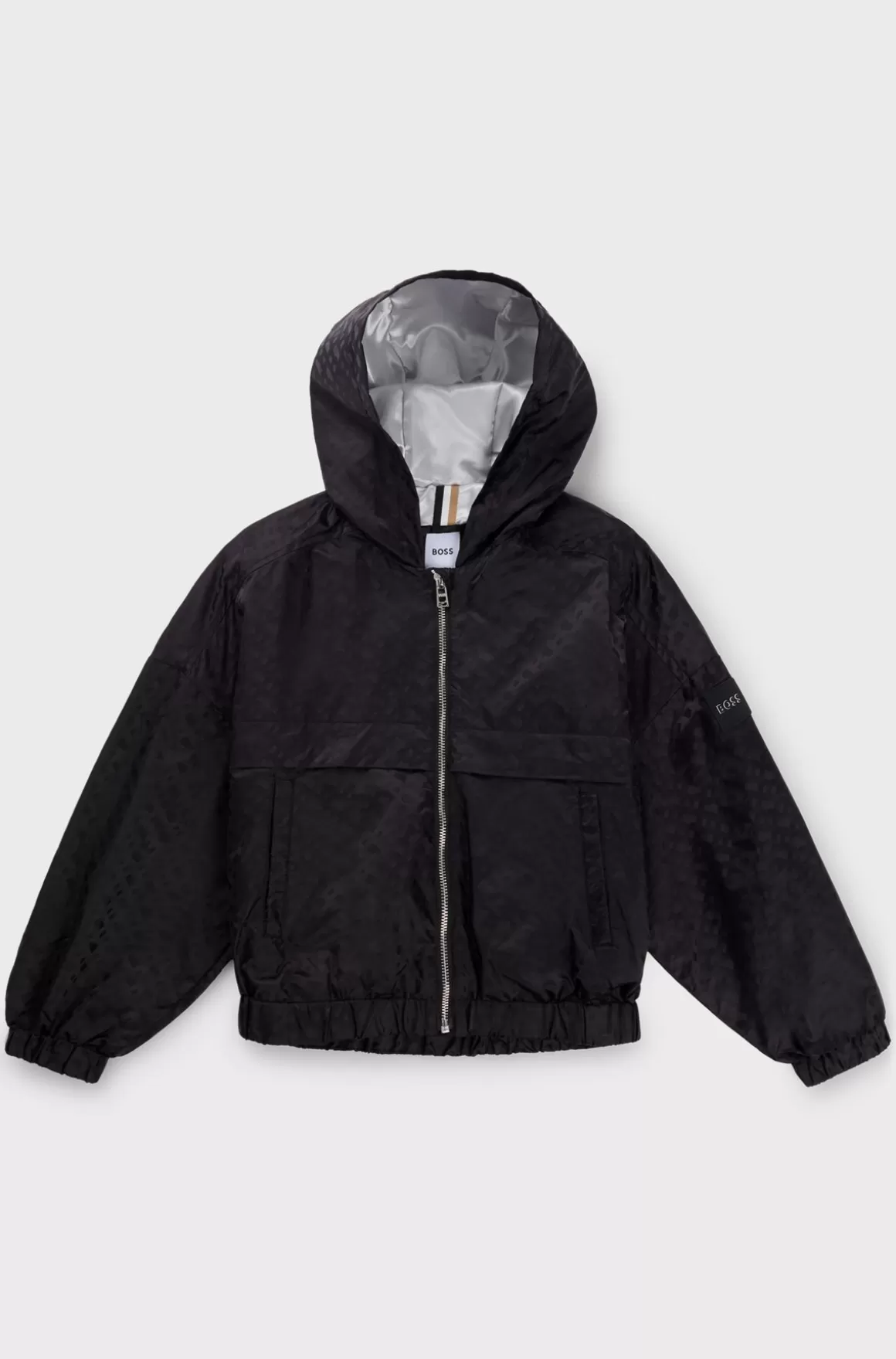 Børn HUGO BOSS Windbreaker Med Hætte Og Monogrammønster Til Børn